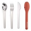 Orcamp OUT-1970 Çatal Kaşık Bıçak Seyahat Set Turuncu - Görsel 1
