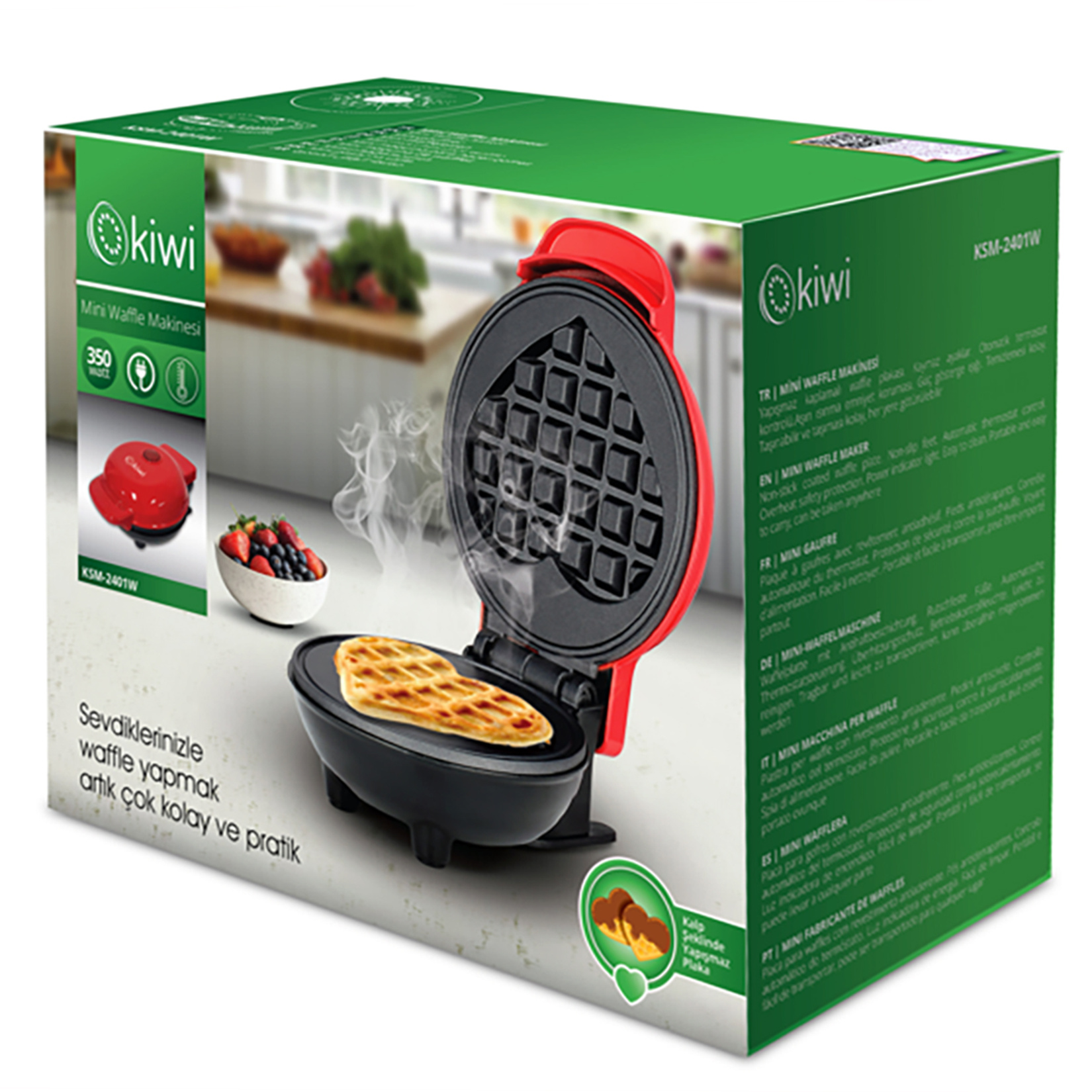 Kiwi KSM-2401W Mini Waffle Makinesi - Görsel 3