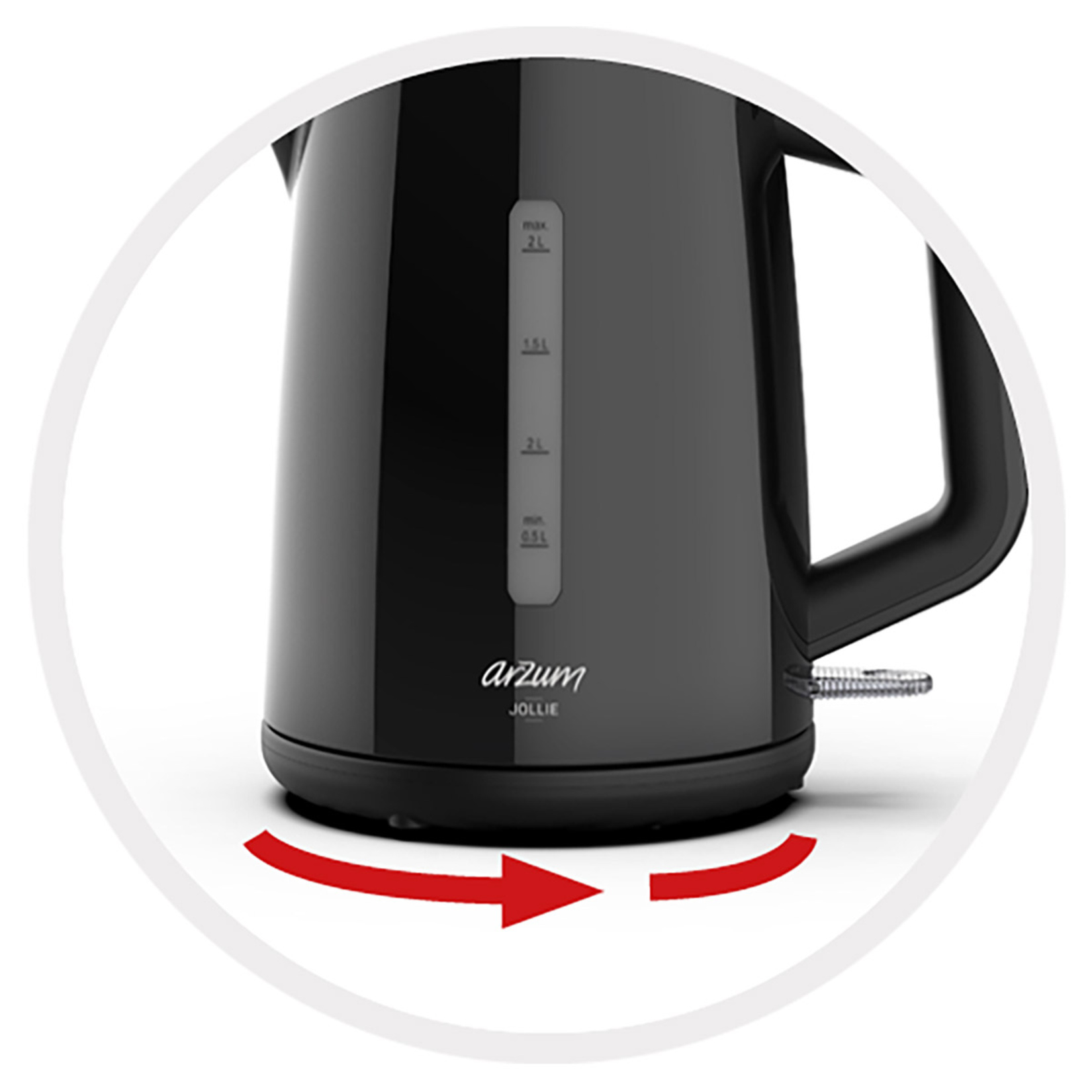 Arzum Jollie Plus Çay Makinesi Siyah - Görsel 5