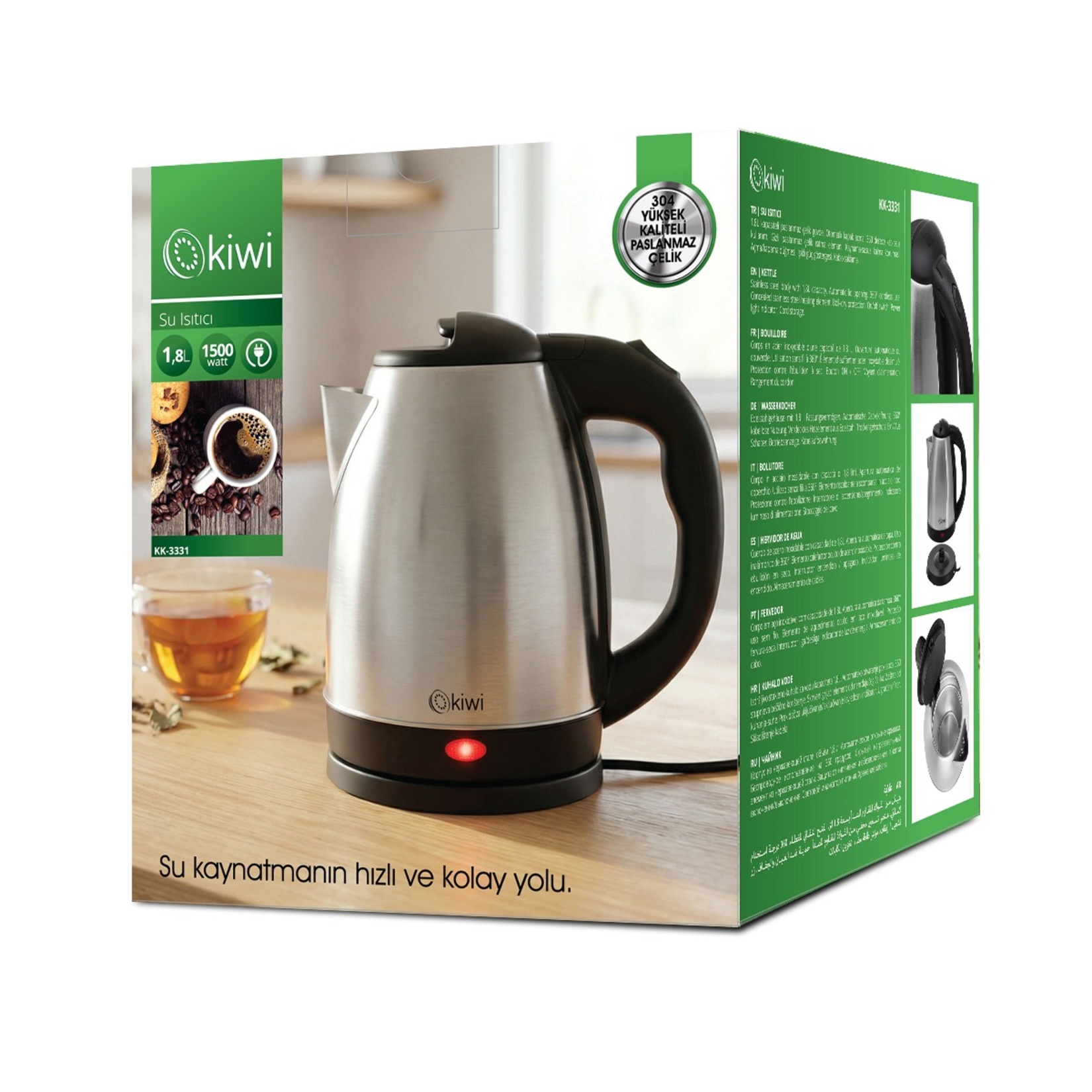 Kiwi KK-3331 Çelik Kettle - Görsel 2