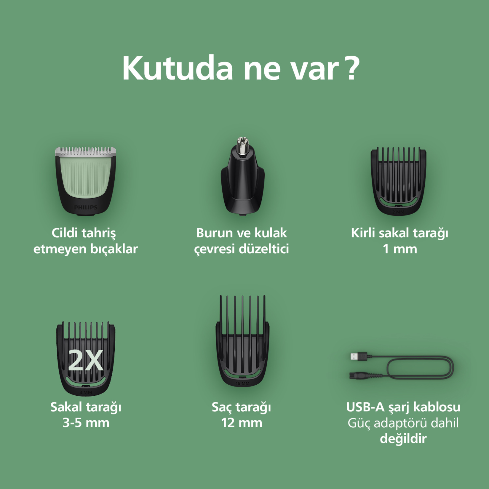 Philips MG3915 6'sı 1 Arada Erkek Bakım Seti - Görsel 9