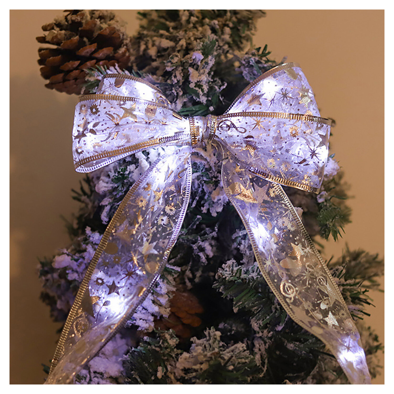 Mystyle Dekoratif Led Işıklı Gümüş Kurdela Ks-23