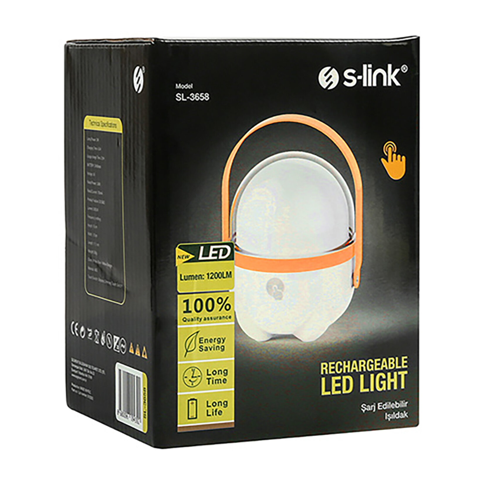 S-Link SL-3658 Turuncu Şarj Edilebilir Işıldak
