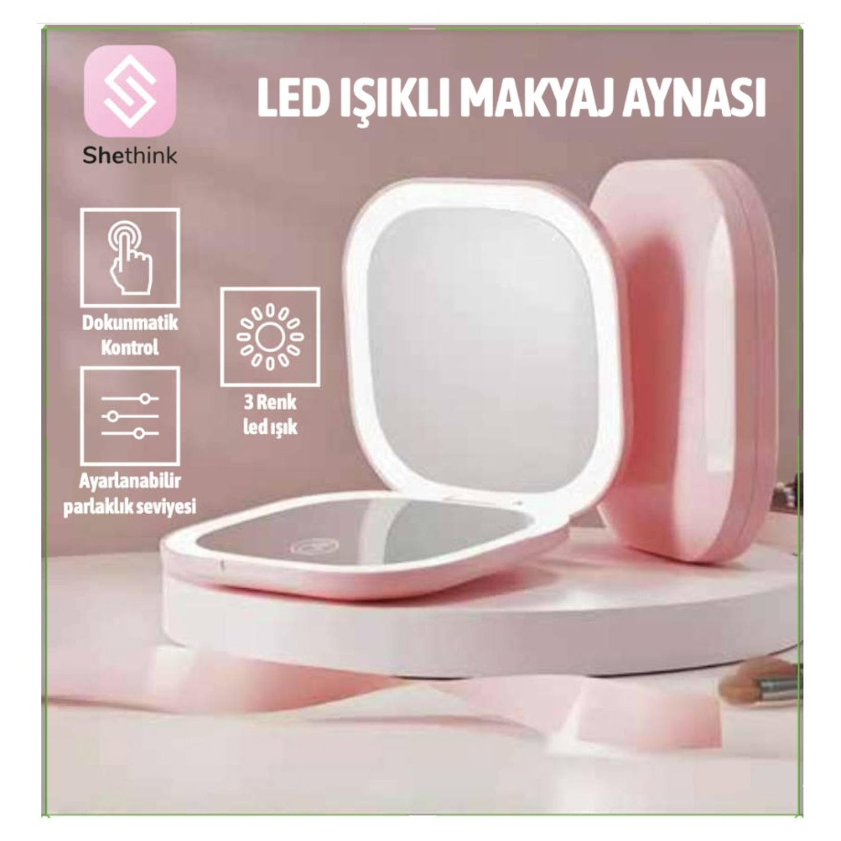 Shethink Led Işıklı Makyaj Aynası SH-60