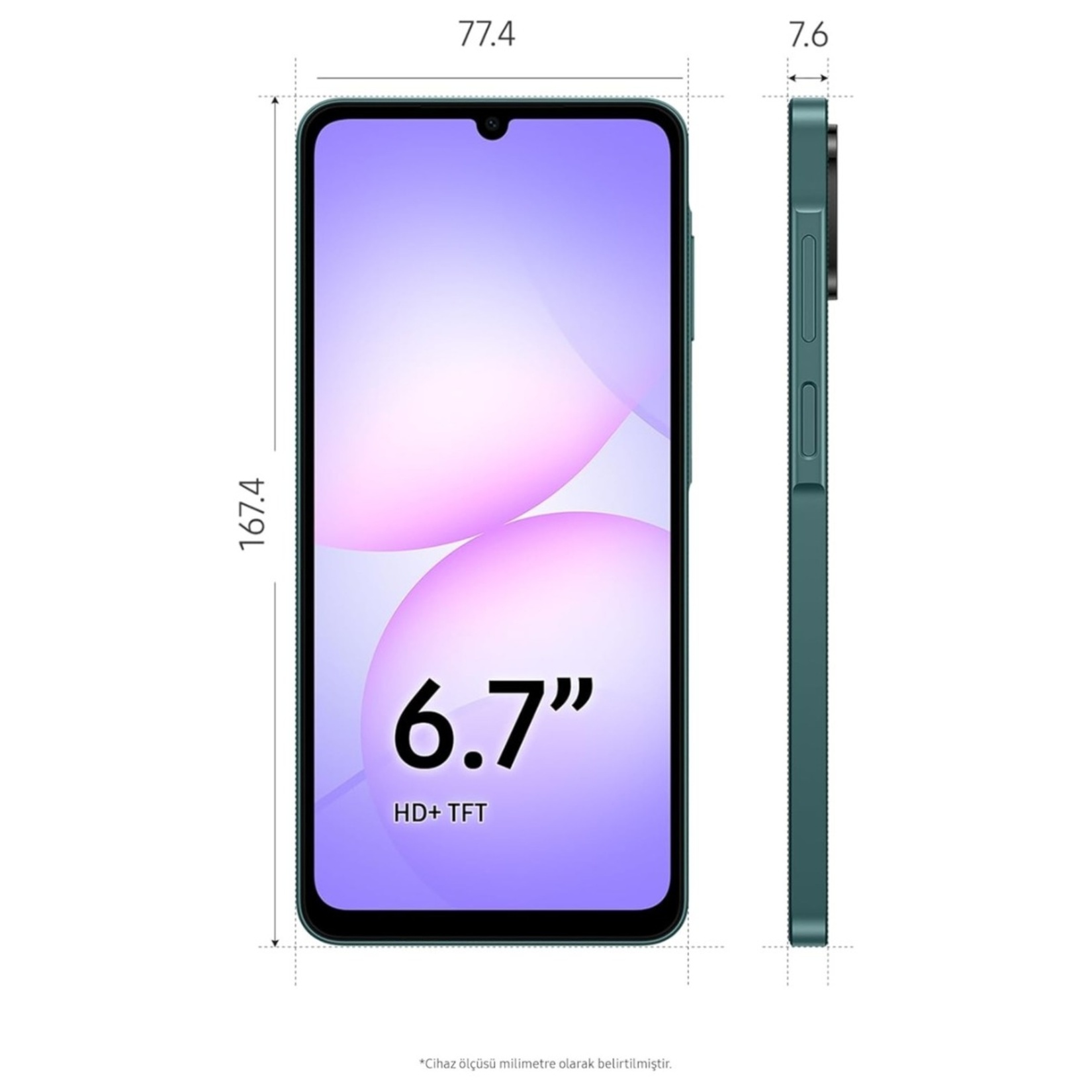 Samsung Galaxy A07 4/128 GB Yeşil Cep Telefonu - Görsel 2