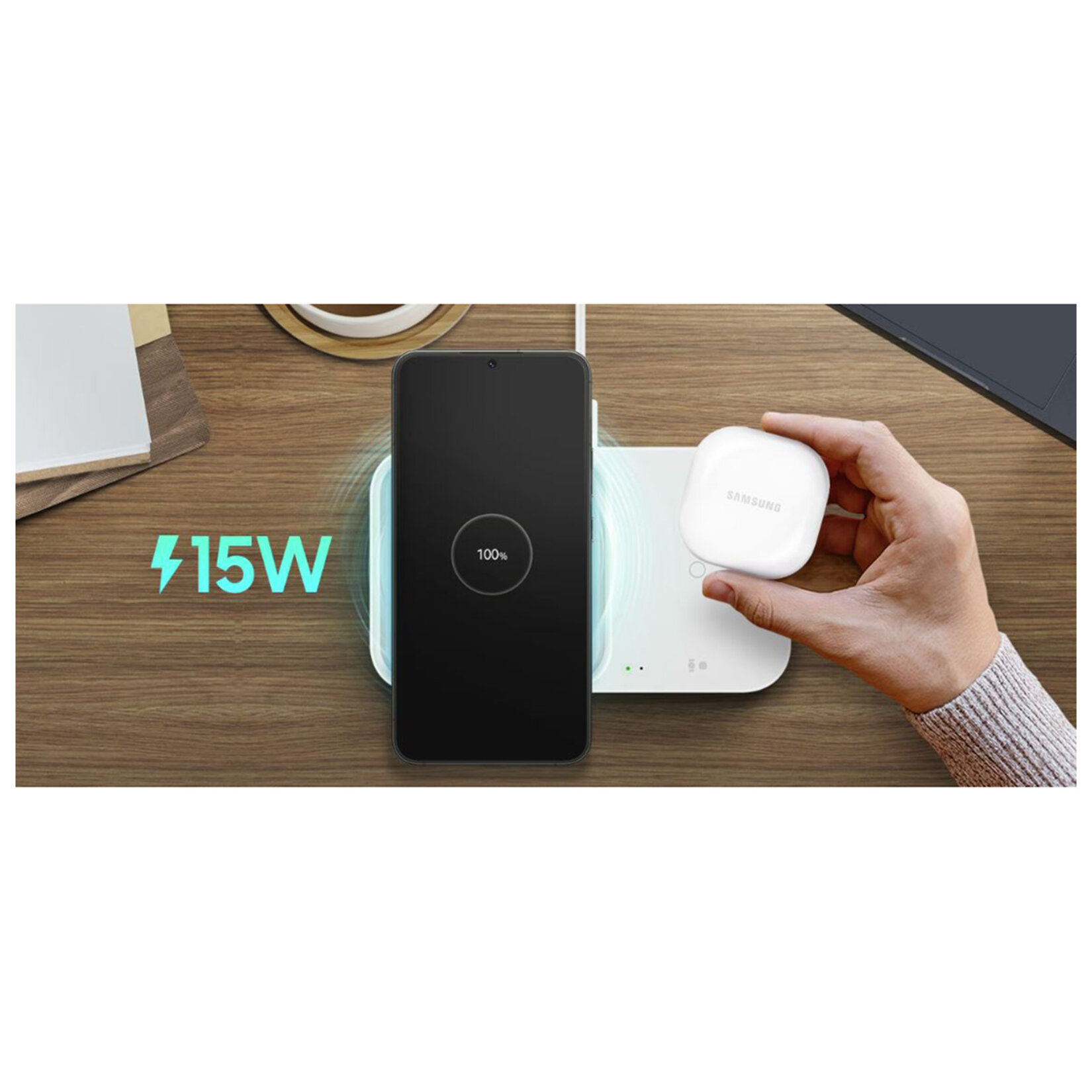 Samsung EP-P5400TBEGWW Kablosuz Hızlı Adaptör 2'li 15W Siyah - Görsel 3