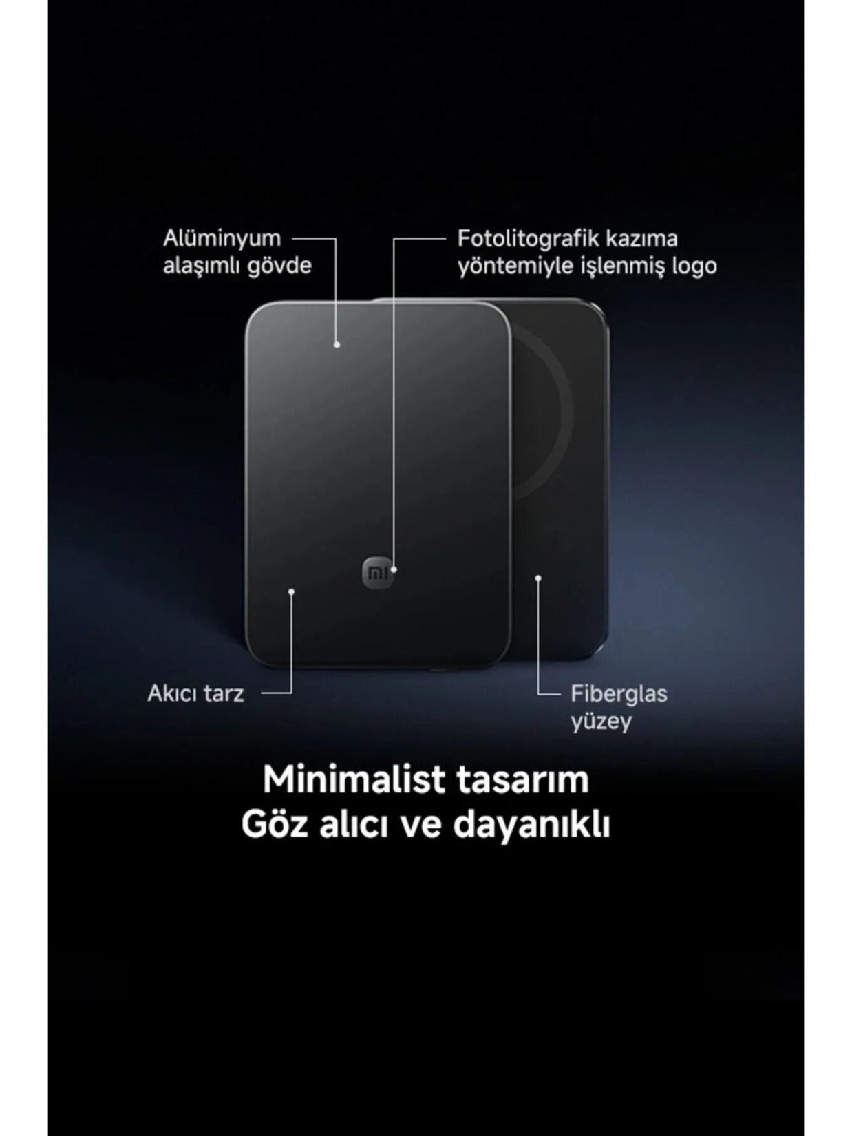 Xiaomi Ultrathin Magnetic Powerbank 5000 Mah 15 W Siyah - Görsel 8