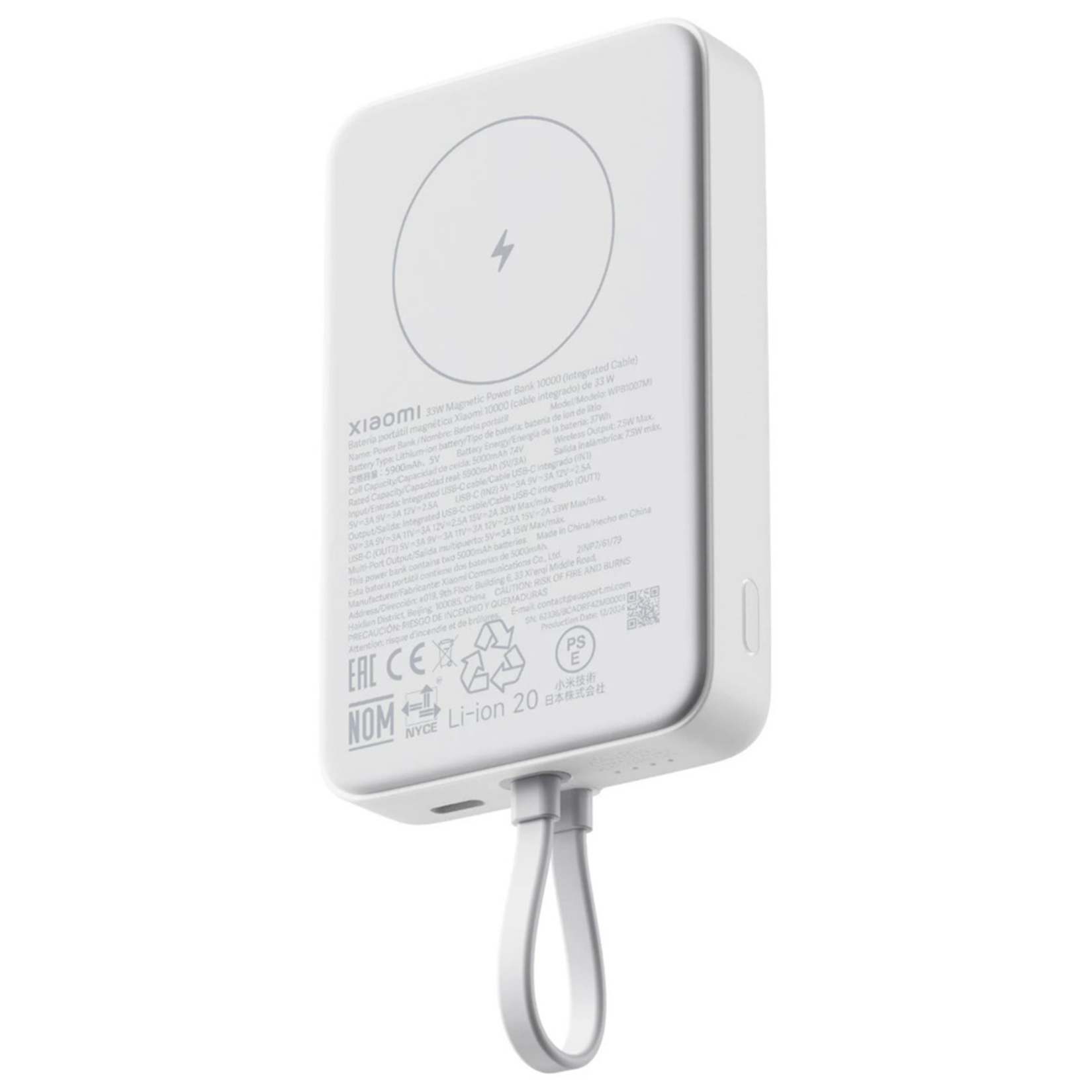 Xiaomi 10000 Mah 33W Magnetic Powerbank Beyaz (Kablolu) - Görsel 2