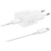 Samsung 25W Hızlı Şarj Cihazı + Type-C Kablo Beyaz - Görsel 1
