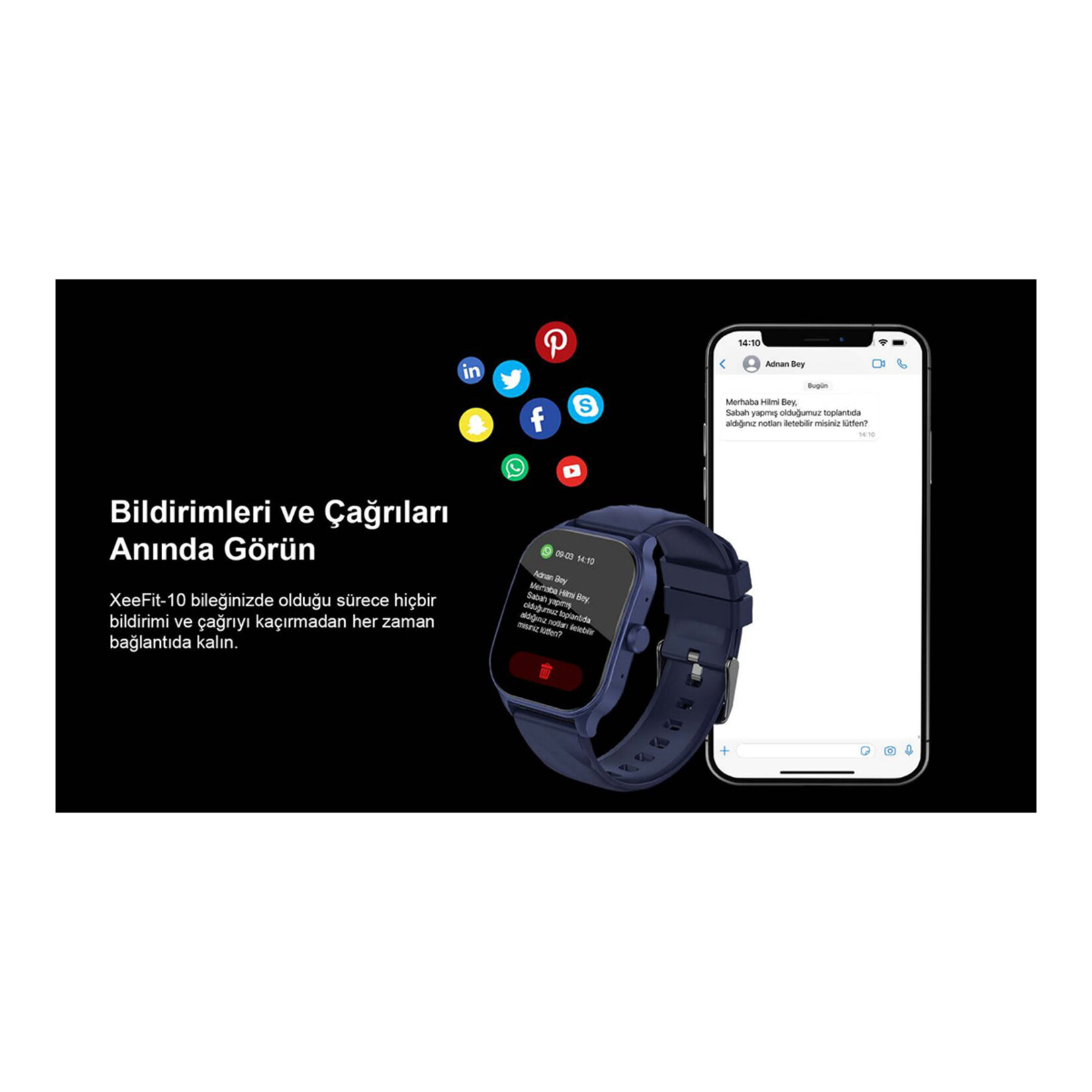 Ixtech Xee Fit 10 Akıllı Saat Mavi - Görsel 3