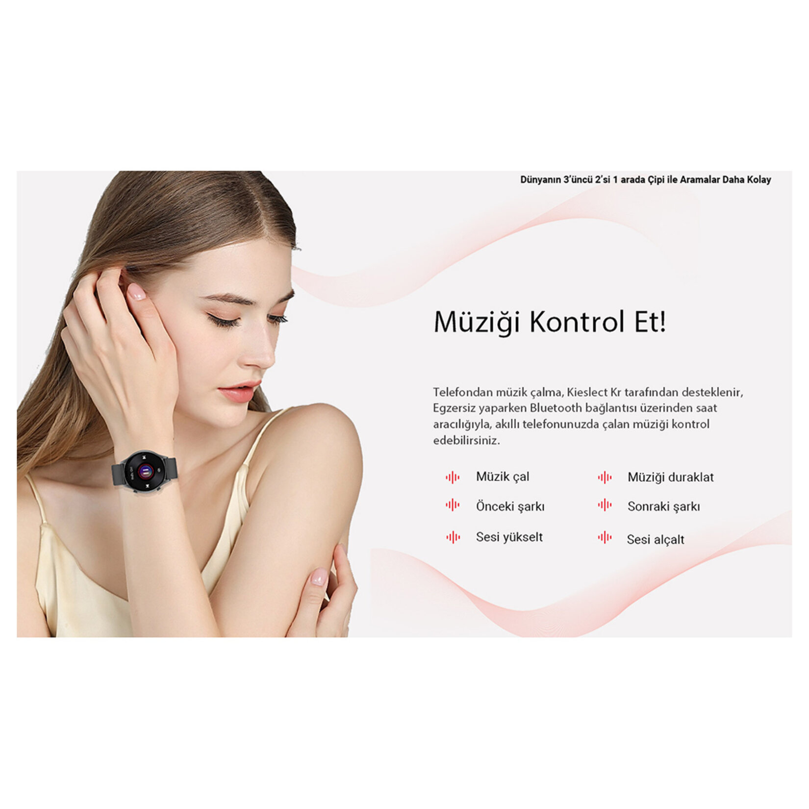 Kieslect KR Sesli Asistan ve Arama Akıllı Saat - Görsel 10