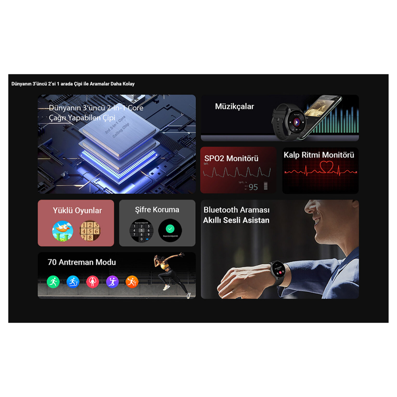 Kieslect KR Sesli Asistan ve Arama Akıllı Saat - Görsel 7