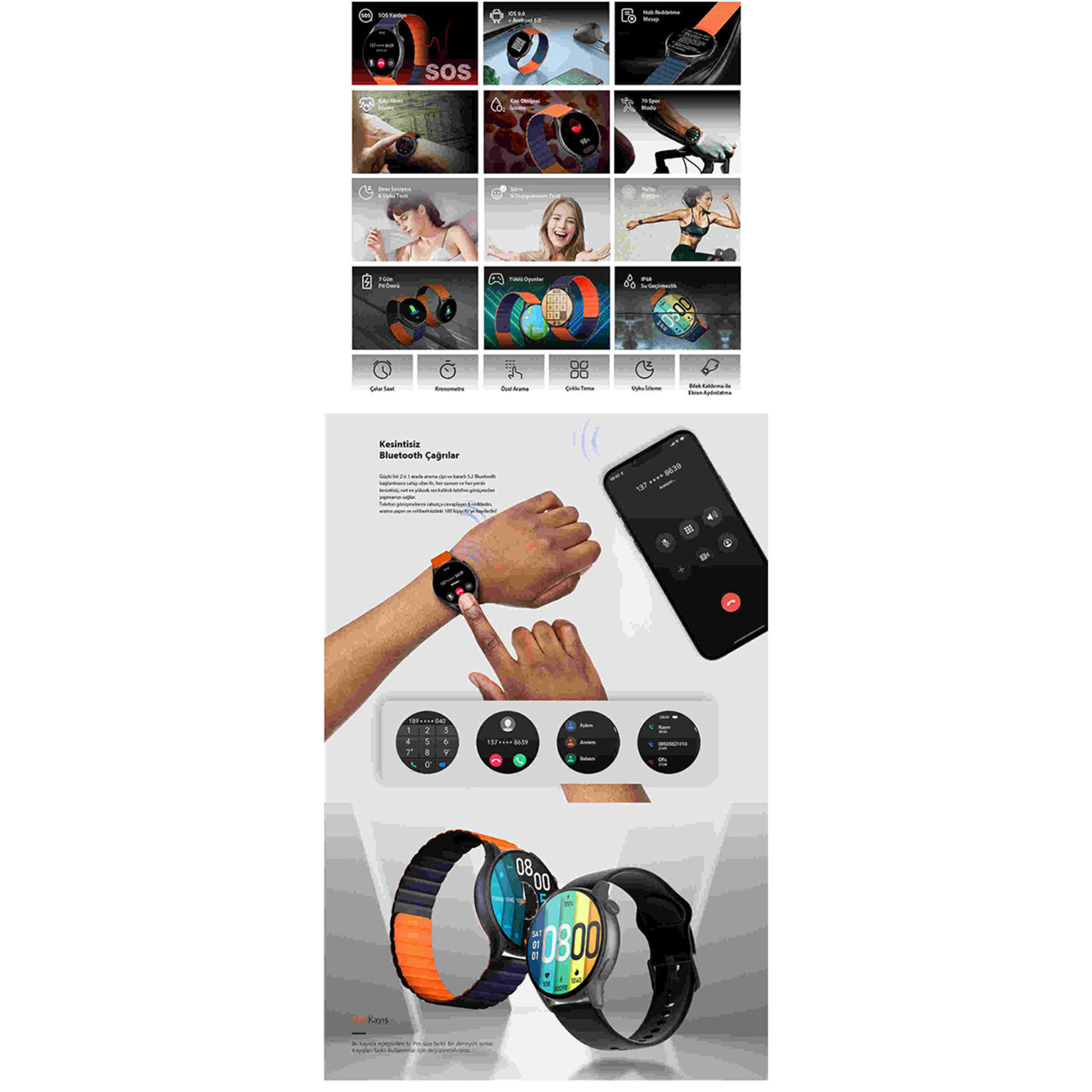 Kieslect KR Pro Amoled Ekranlı Akıllı Saat - Görsel 6