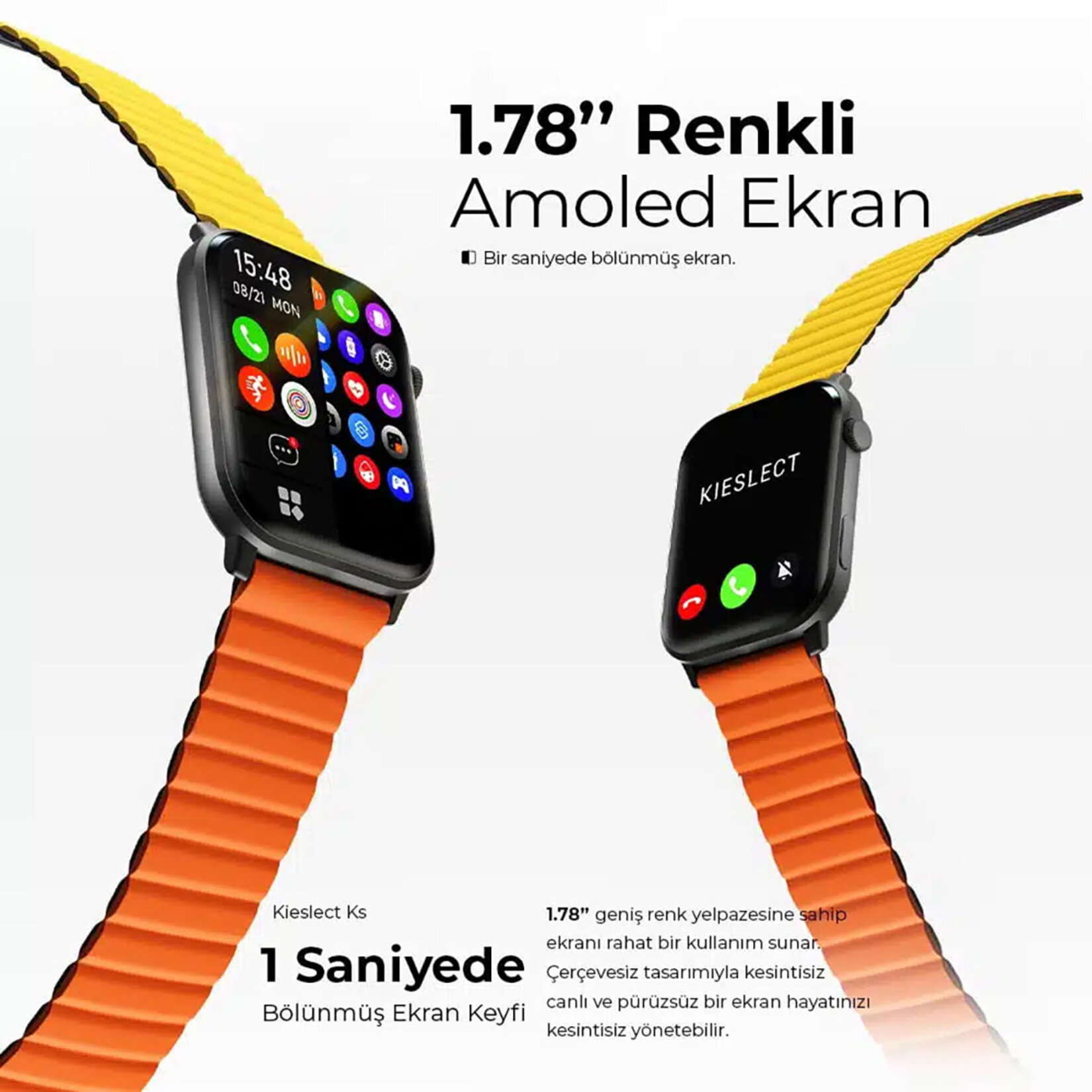 Kieslect KS Sesli Asistan ve Arama Akıllı Saat - Görsel 6