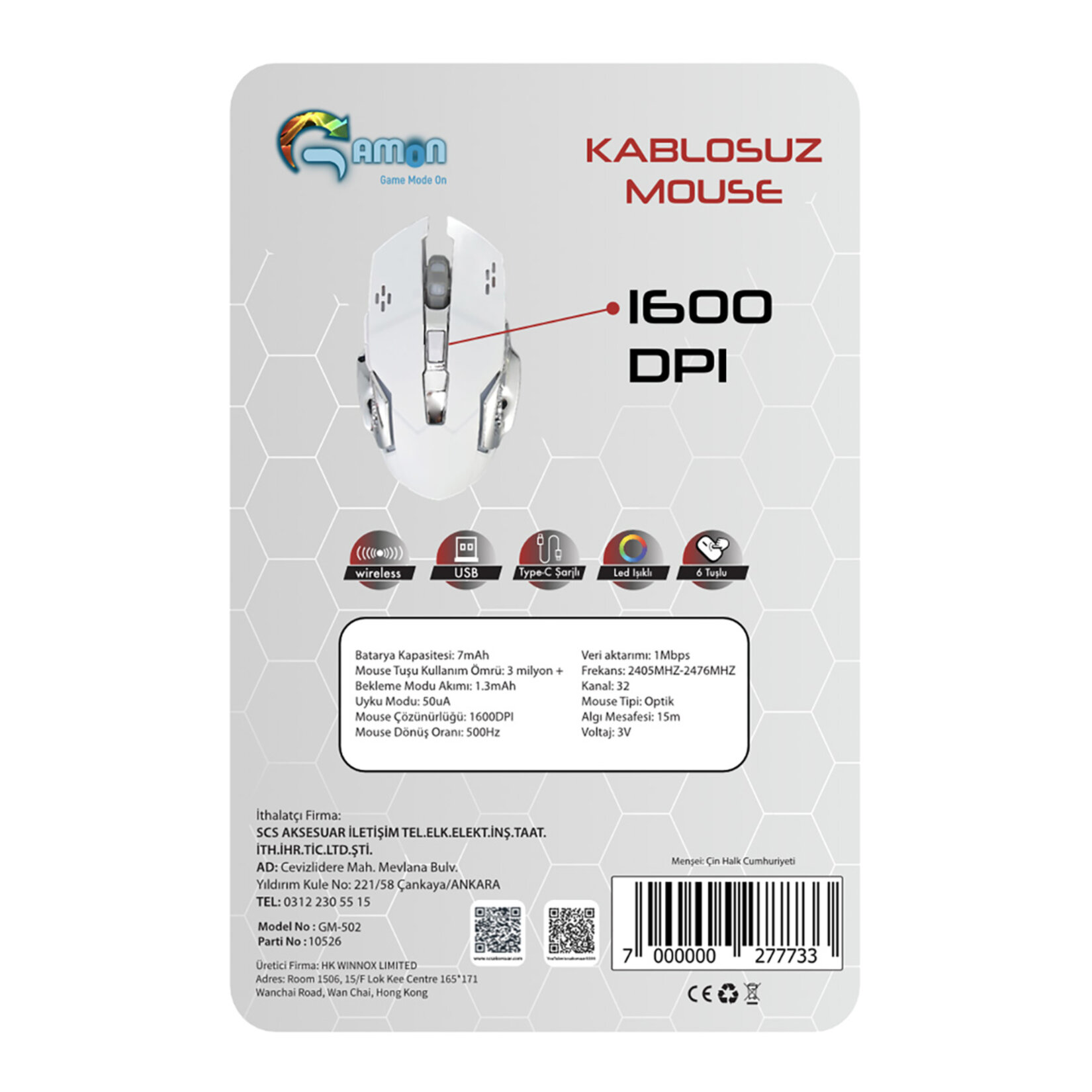 Gamon Gaming Kablosuz Mouse Gm-502 - Görsel 2