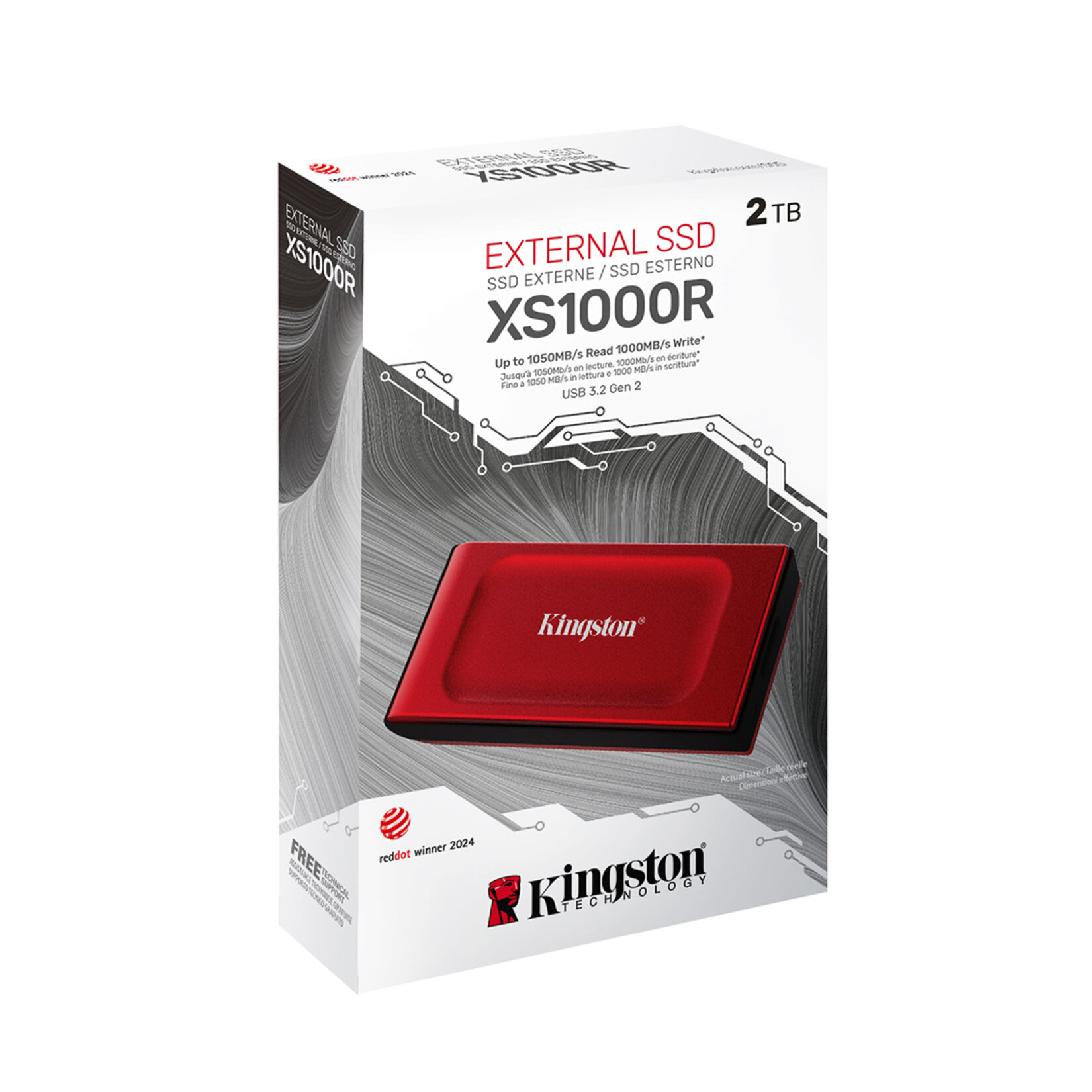 Kingston XS1000 2 TB USB 3.2 Taşınabilir SSD - Görsel 1