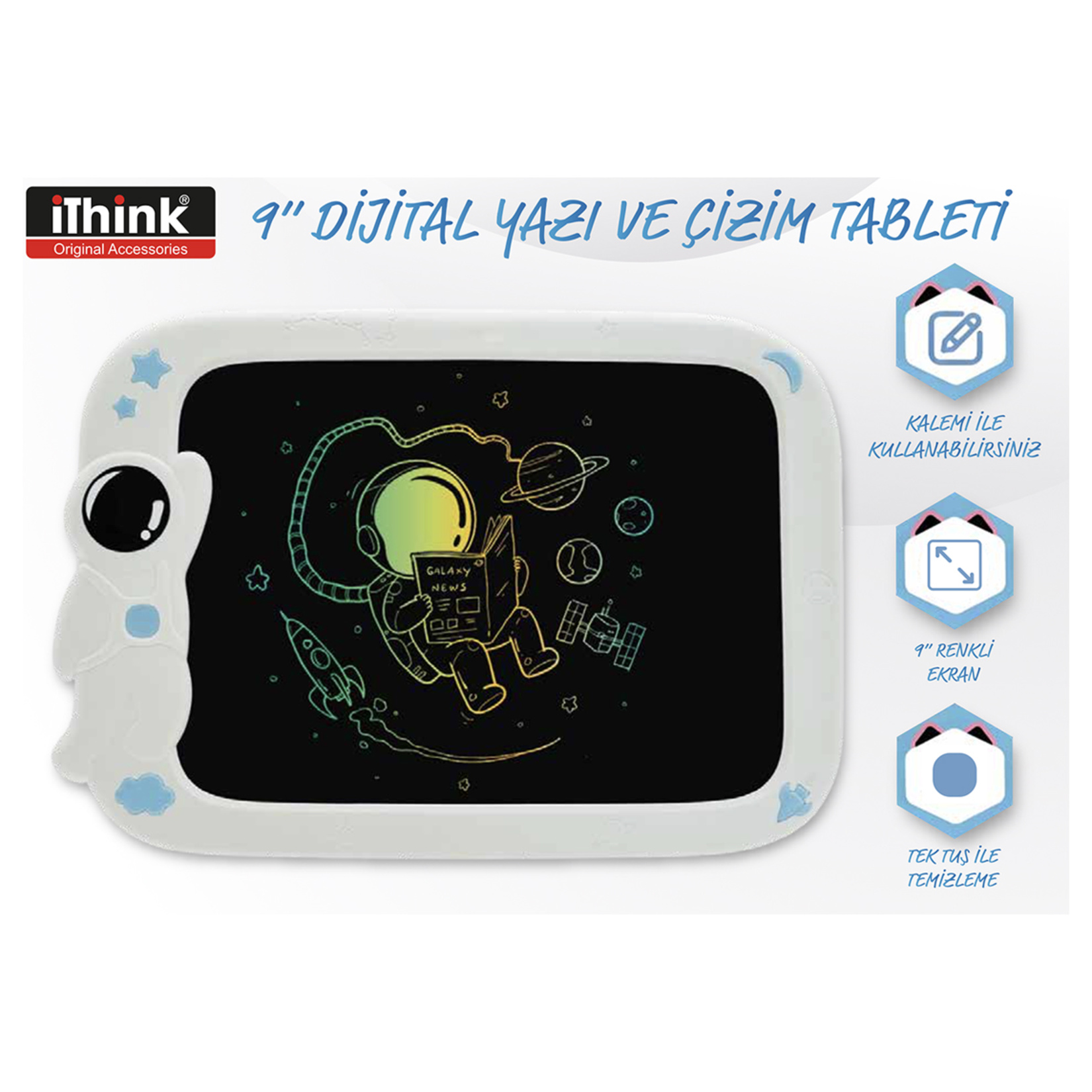 i'think 9'' Astronot Yazı Çizim Tableti DT-90