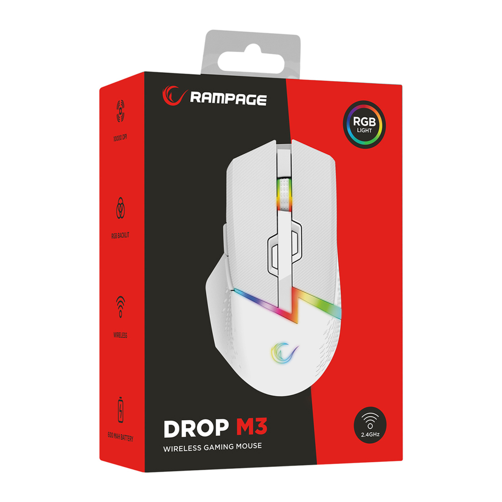 Rampage Drop M3 V2 24000 Dpi 3311 Mouse Beyaz RGB - Görsel 9