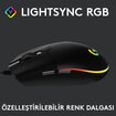Logitech G G203 Lightsync Oyuncu Mouse Siyah - Görsel 2