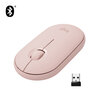 Logitech M350 Pebble Kablosuz Mouse Gül - Görsel 3