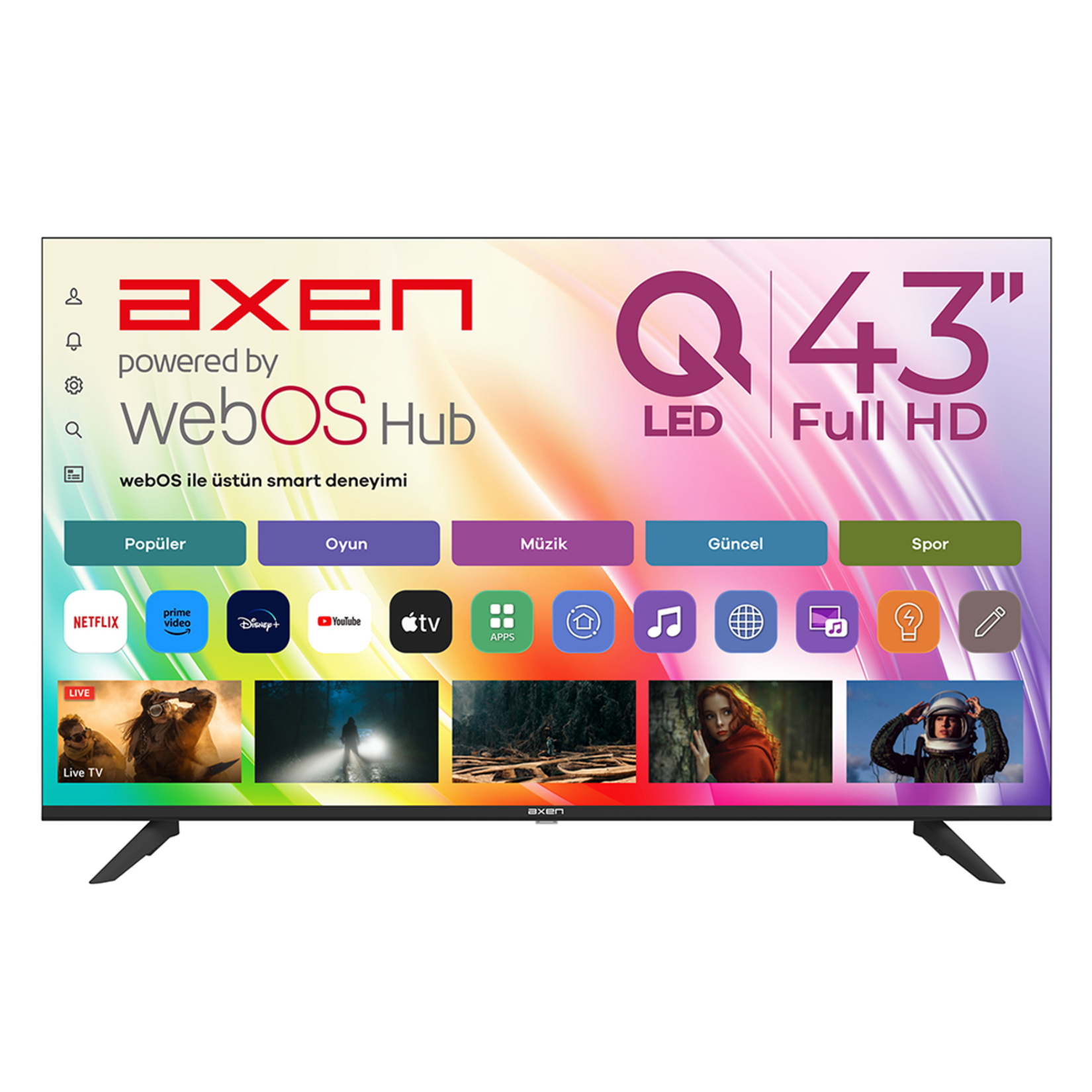 Axen AX43QFMLN-W02S 43'' FHD Webos 2.0S Qled Tv