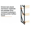 N-Wood Modüler Masif Ahşap Ayakkabılık NA-02 68 x 60 x 28  Cm - Görsel 5