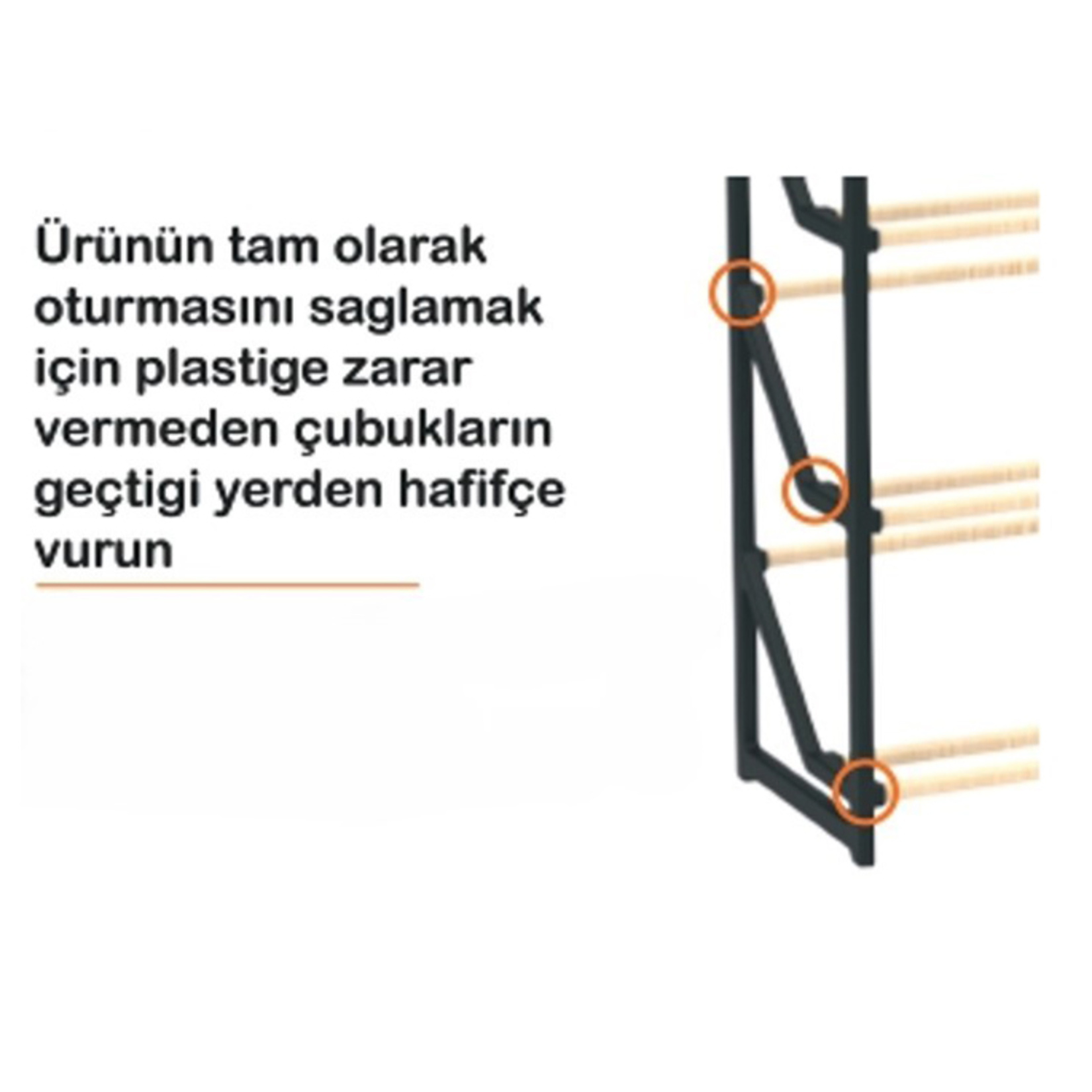 N-Wood Modüler Masif Ahşap Ayakkabılık NA-02 68 x 60 x 28 Cm - Görsel 5