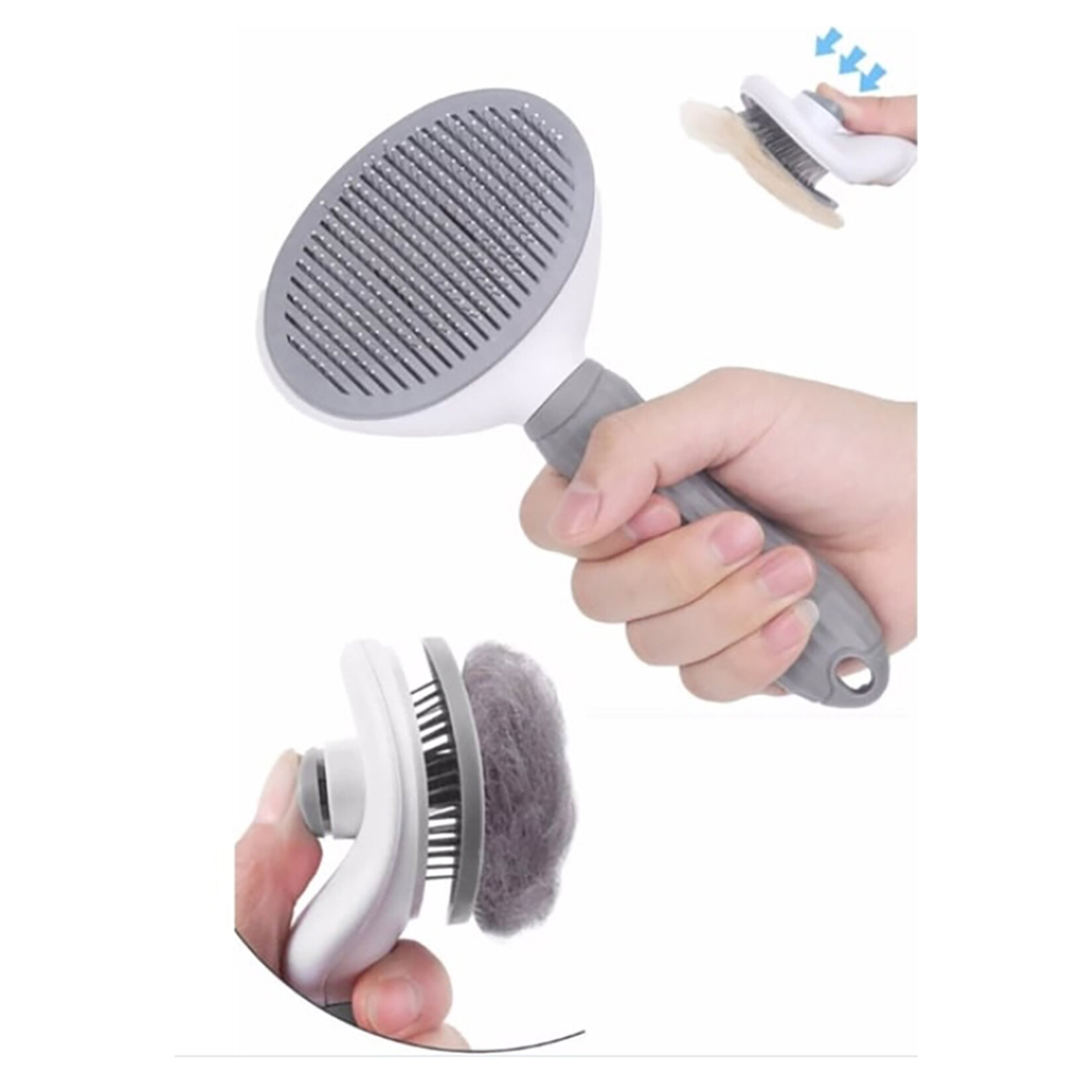 Evvon Tuşlu Tüy Toplayıcı Pet Tarağı - Görsel 1