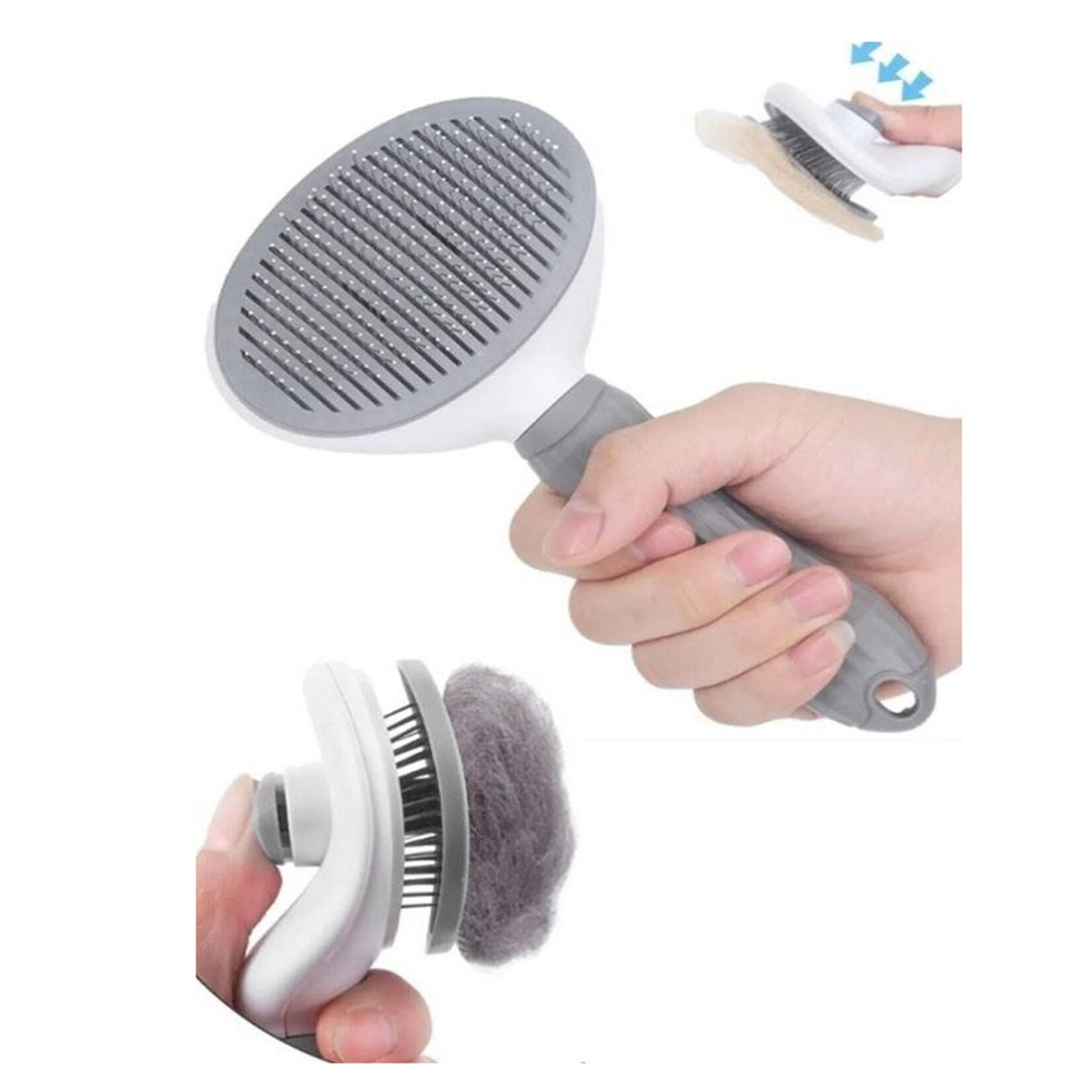 Evvon Tuşlu Tüy Toplayıcı Pet Tarağı - Görsel 2