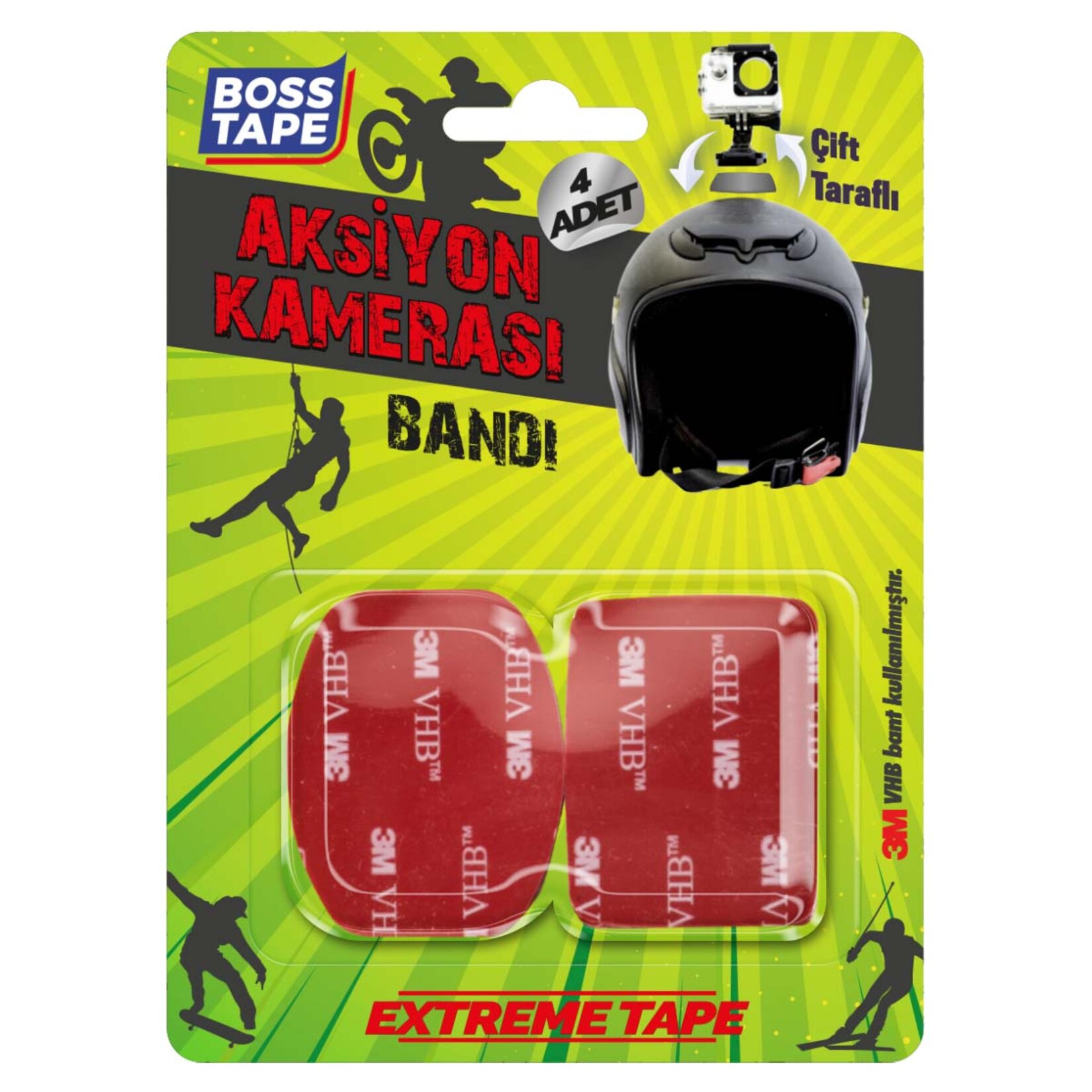 Boss Tape Aksiyon Kamerası Montaj Bandı