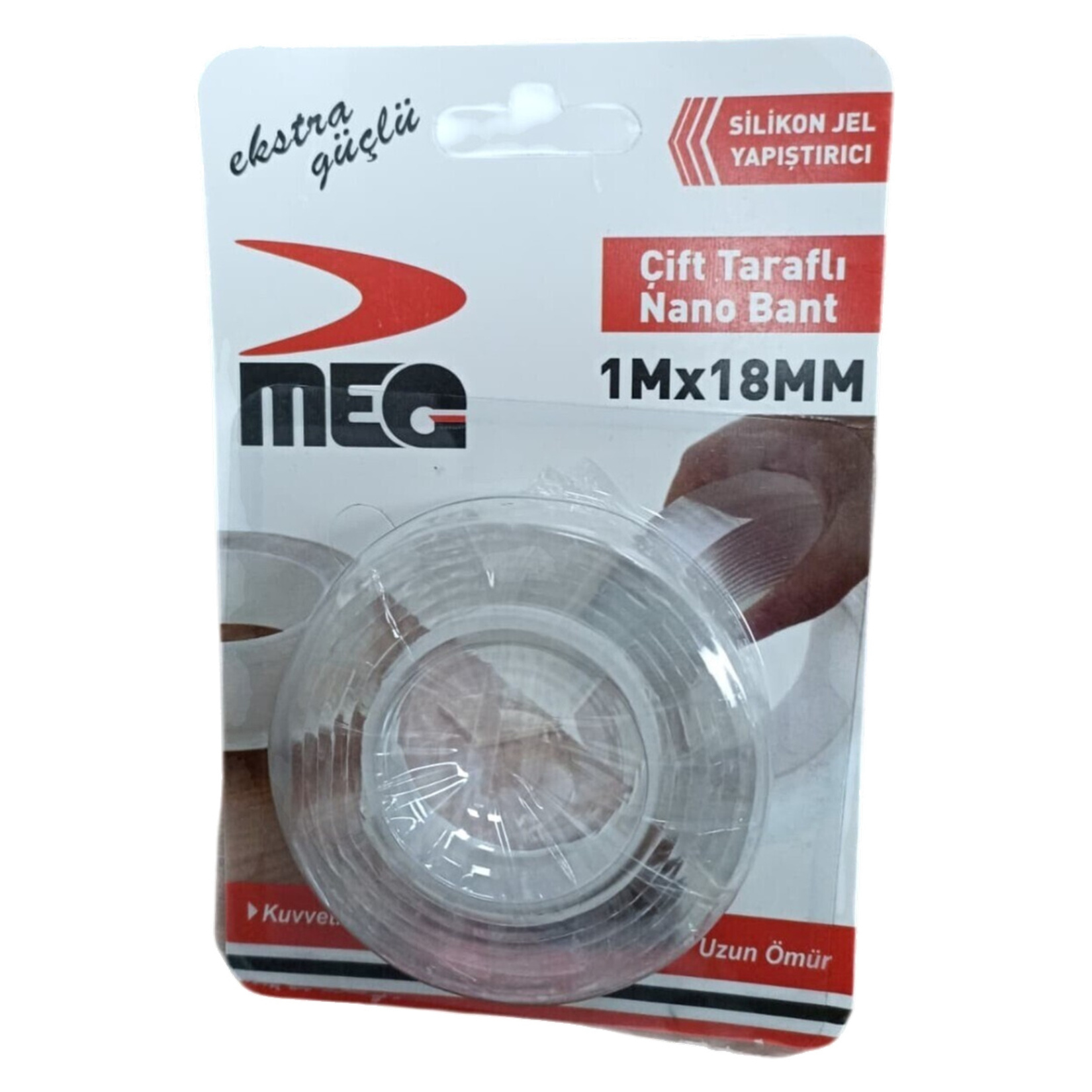 Meg Çift Taraflı Nano Bant 18 Mm 1 Mt 2 Mm Kalınlık