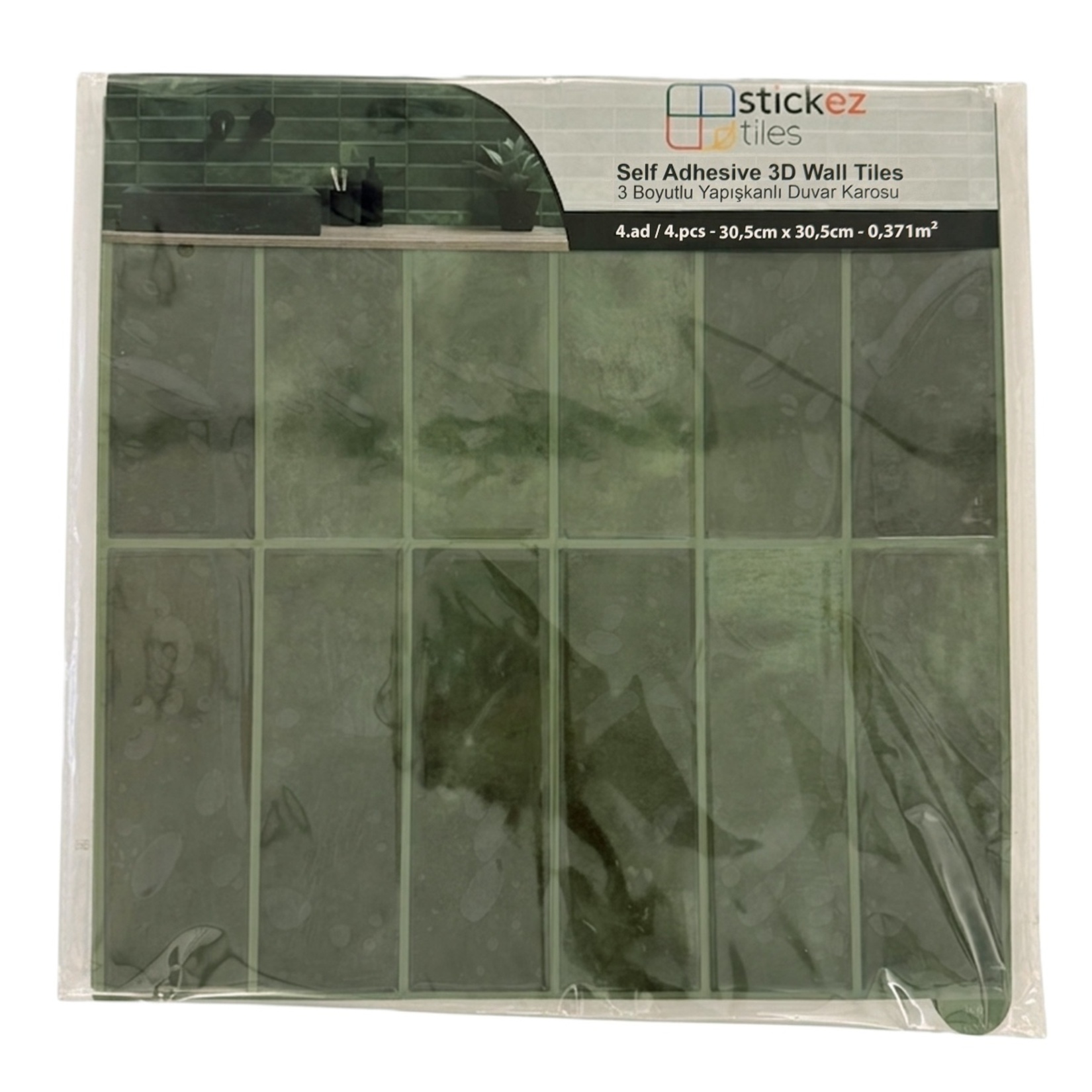 Stickez 3D Yapışkanlı Duvar Karosu 30.5x30.5 Cm