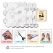 Stickez 3D Yapışkanlı Duvar Karosu Beyaz 30.5x30.5 Cm - Görsel 3