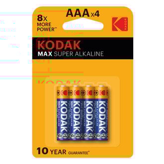 Kodak Max Alkalin İnce Pil AAA 4'lü