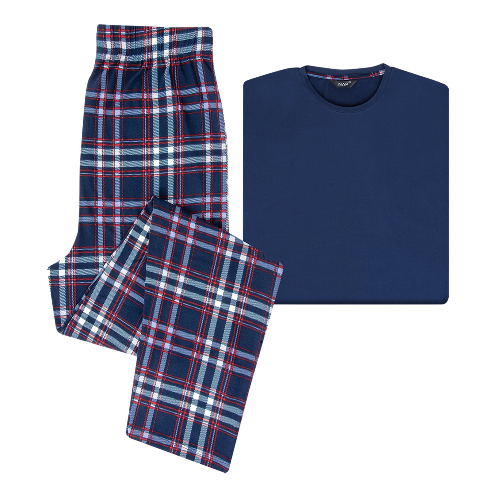 Nap Erkek Ekose Pijama Takım Kısa Kol M-L-XL