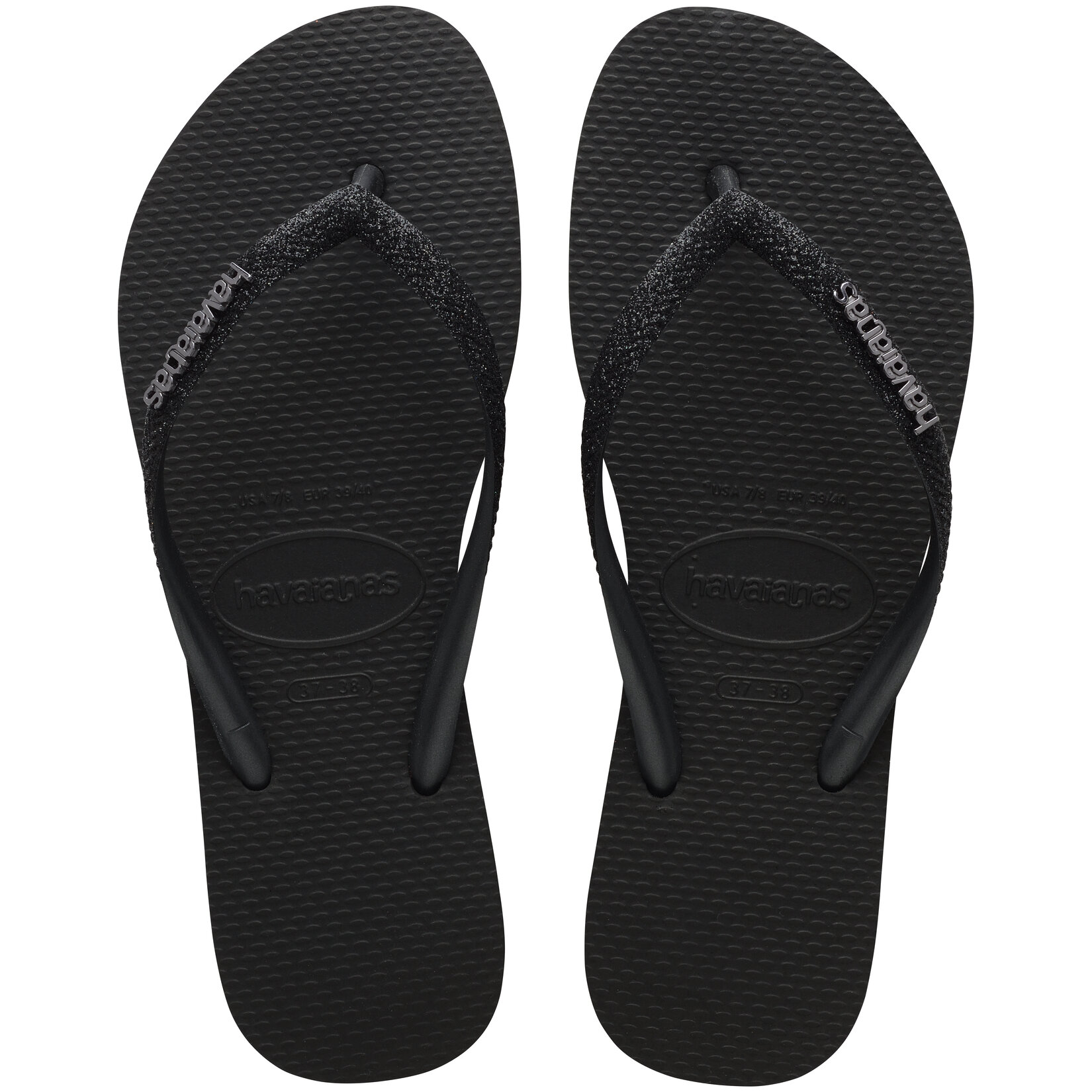 Havaianas Slim Glitter  Black/Black 37/38 - Görsel 1