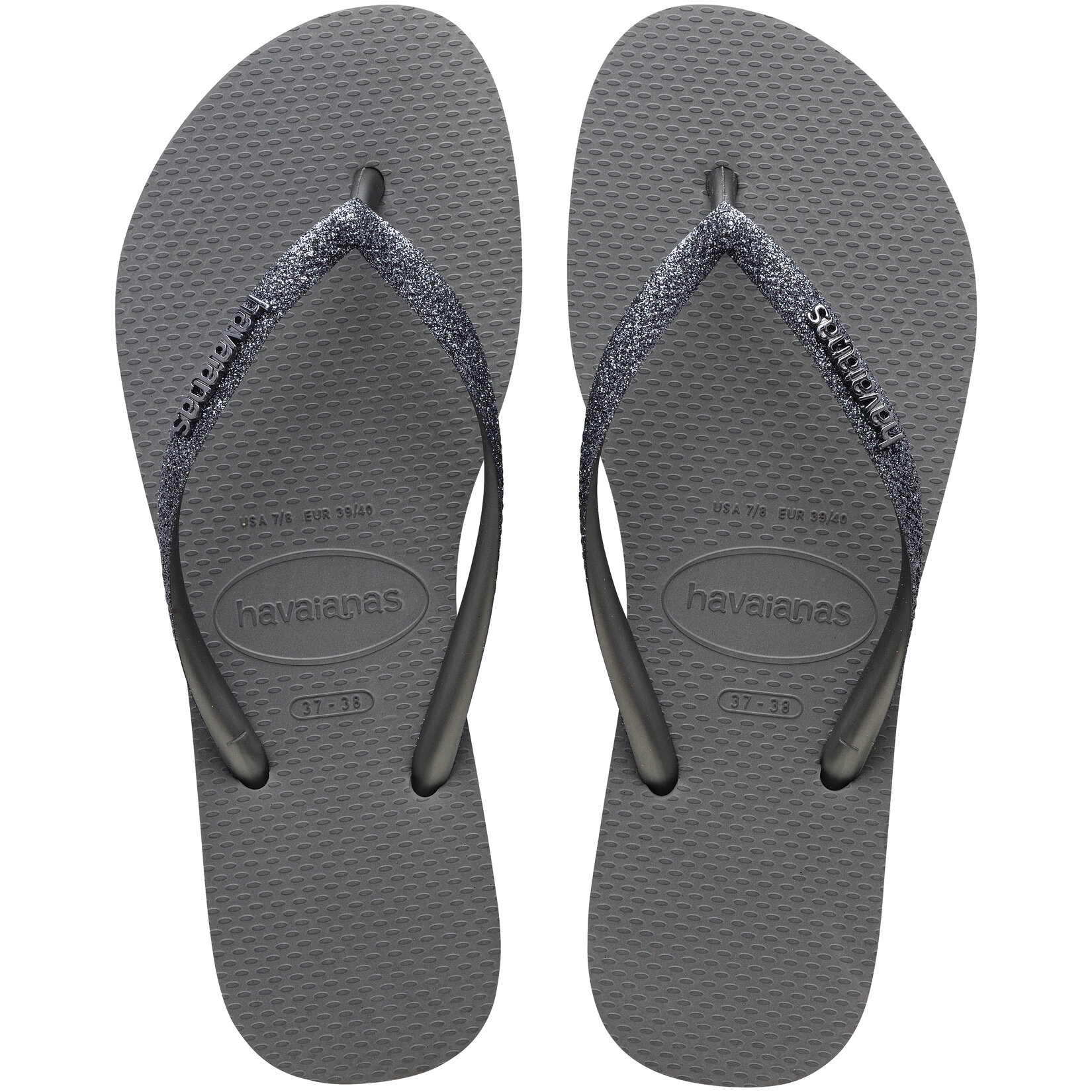 Havaianas Slim Glitter  Grey/Graphite 37/38 - Görsel 1