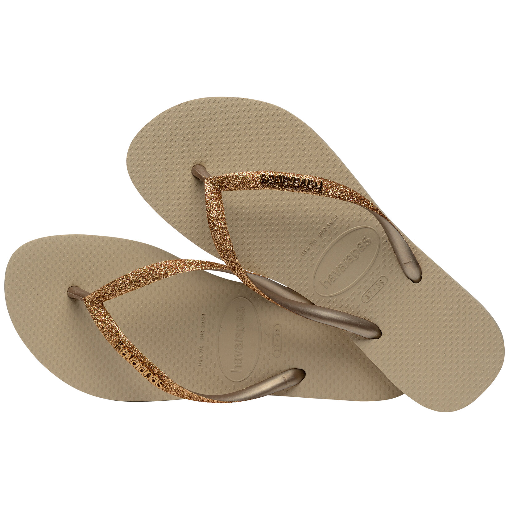 Havaianas Slim Glitter Sand/Gold.Lightmet.41/42 - Görsel 4