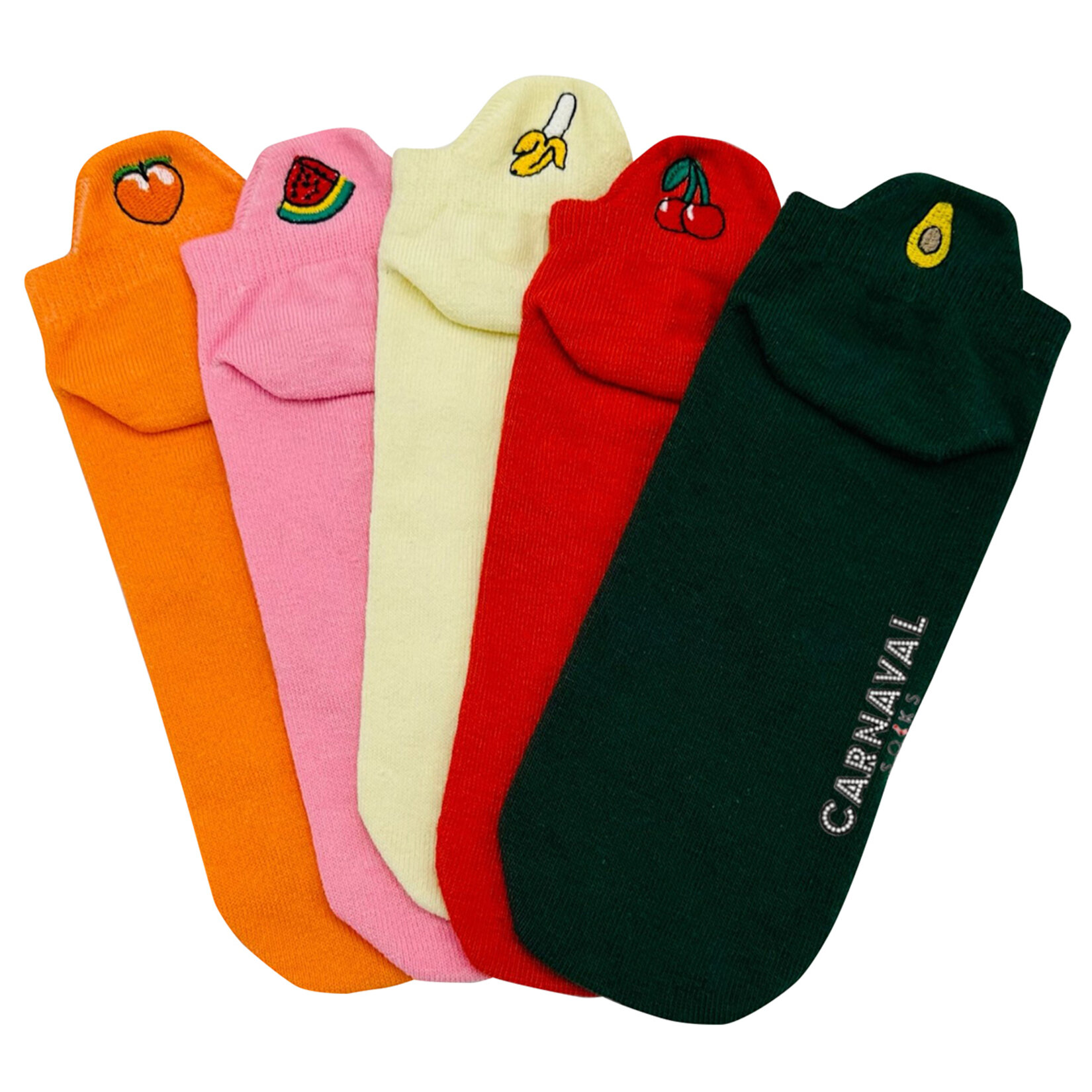 Carnaval Socks Meyve Nakışlı Patik Çorap 36-44 - Görsel 1