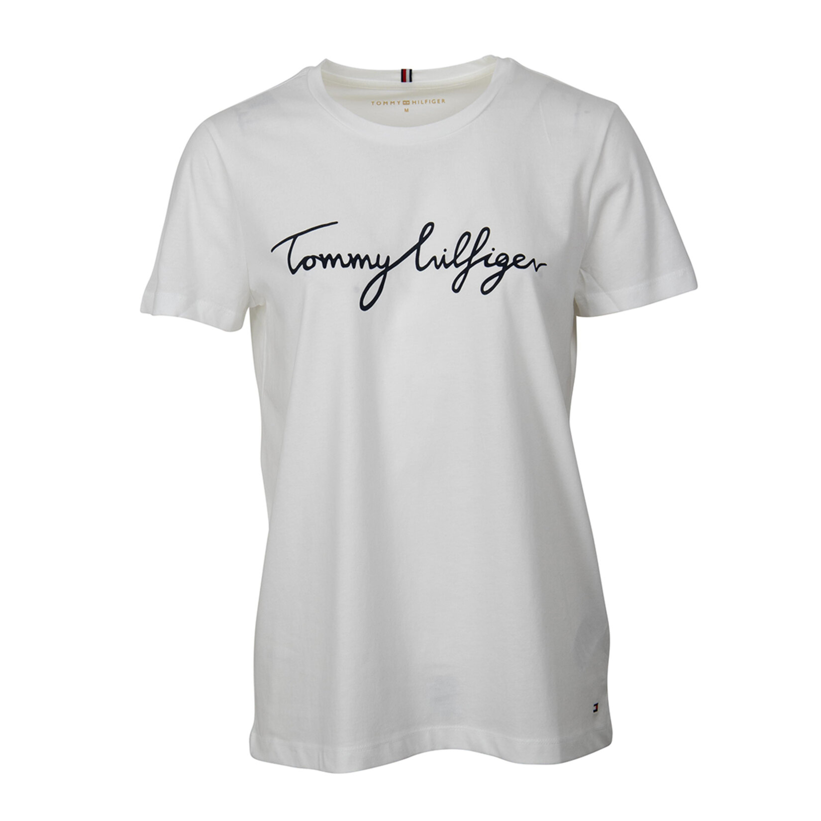 Tommy Hilfiger WW0WW24967-100 L Kadın T-Shirt
