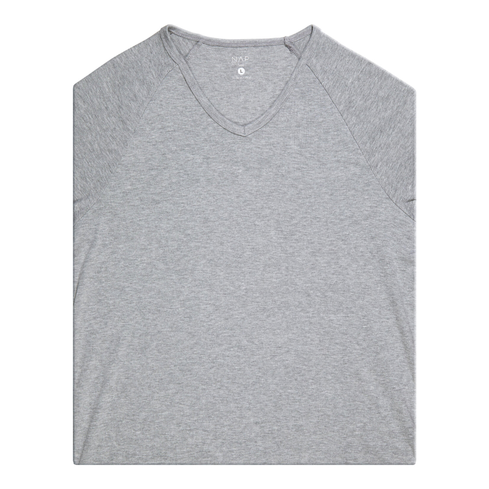 Nap Erkek Ribana Reglan Kol Tshirt Gri Melanj M 