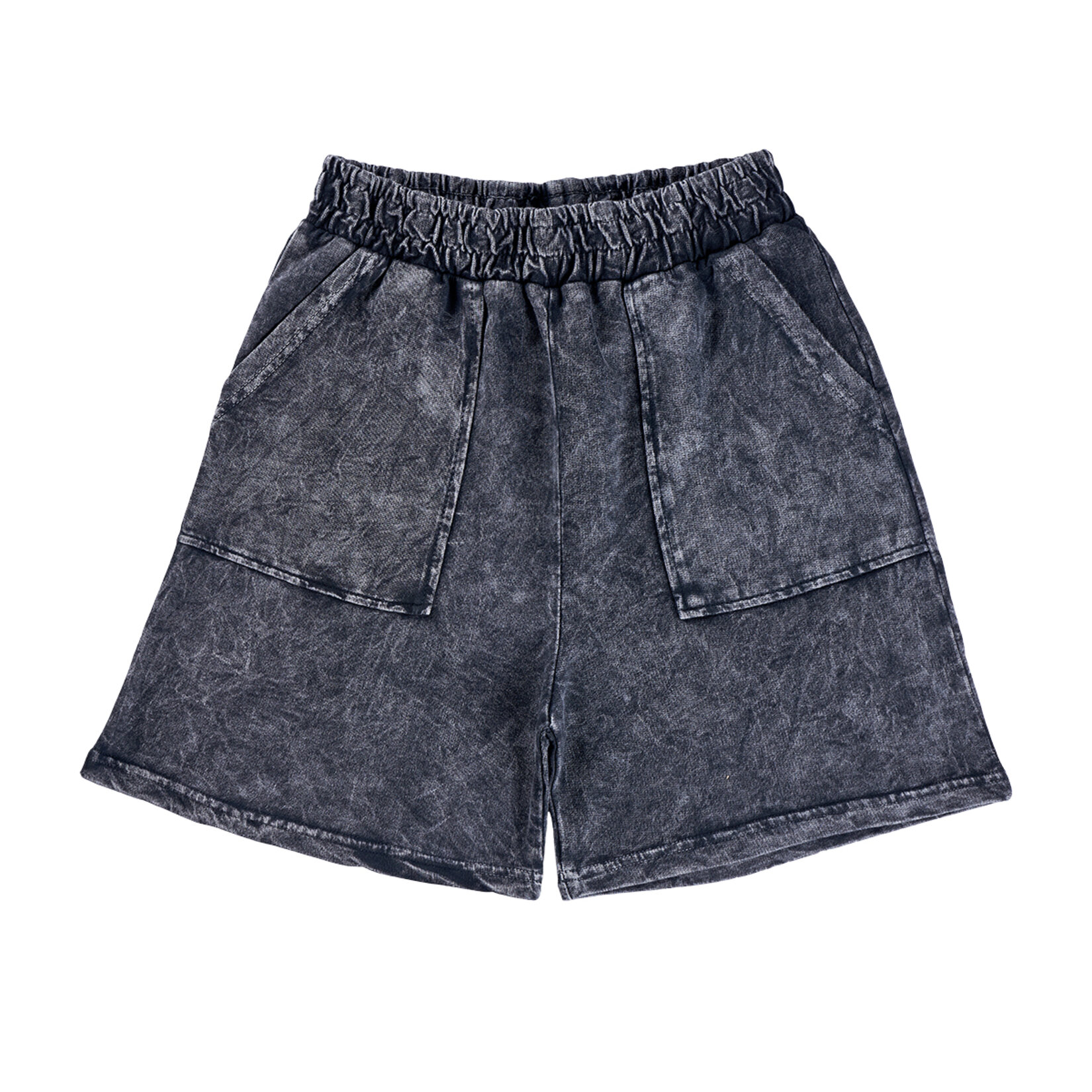 S Design Kadın Yıkamalı Şort Gri XL