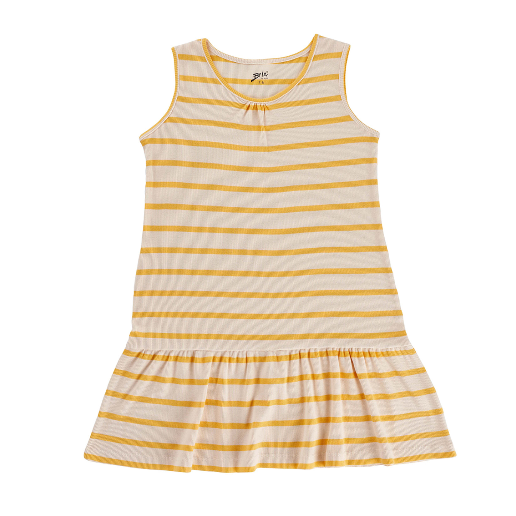 Brix Kız Çocuk Fitilli Kolsuz Elbise Sarı 7-8