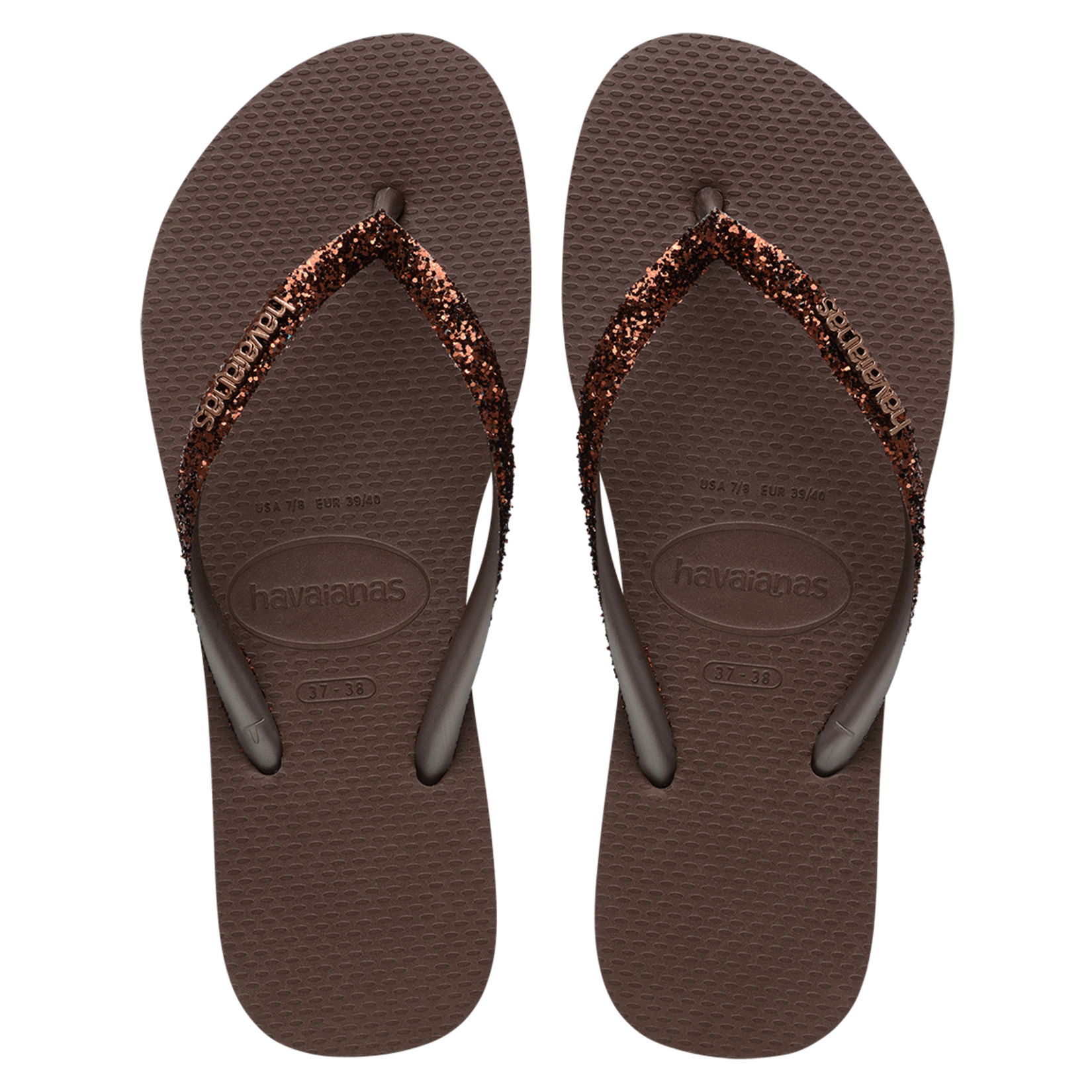 Havaianas Slim Glitter 2 Dark Brown 35-36 - Görsel 1