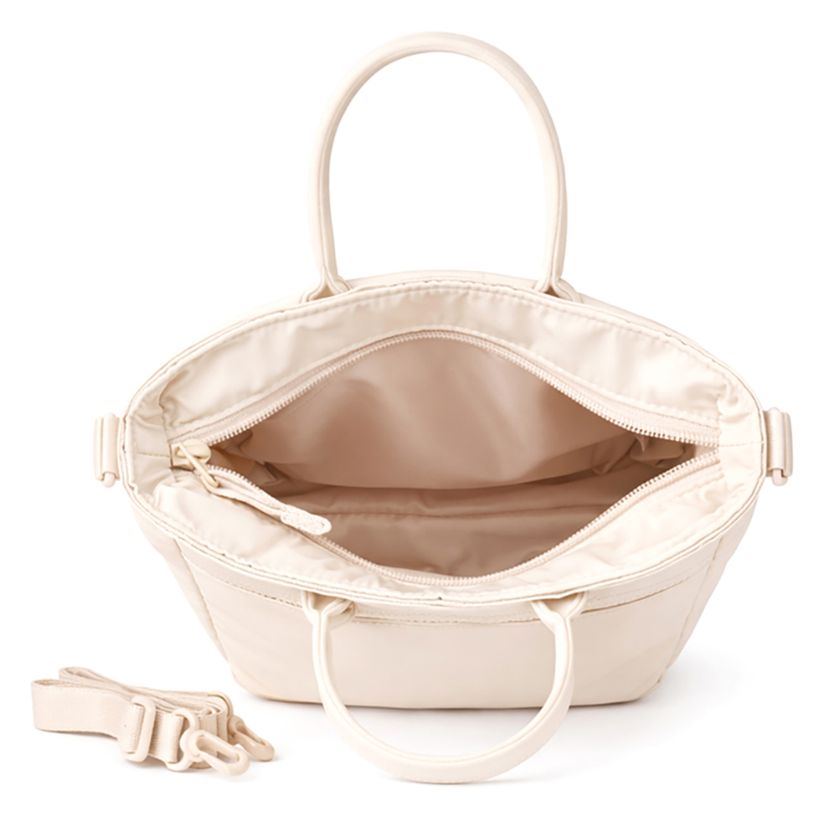 Uniqlo 261-481264-30 2 Way Utility Kadın Çanta Bej - Görsel 4