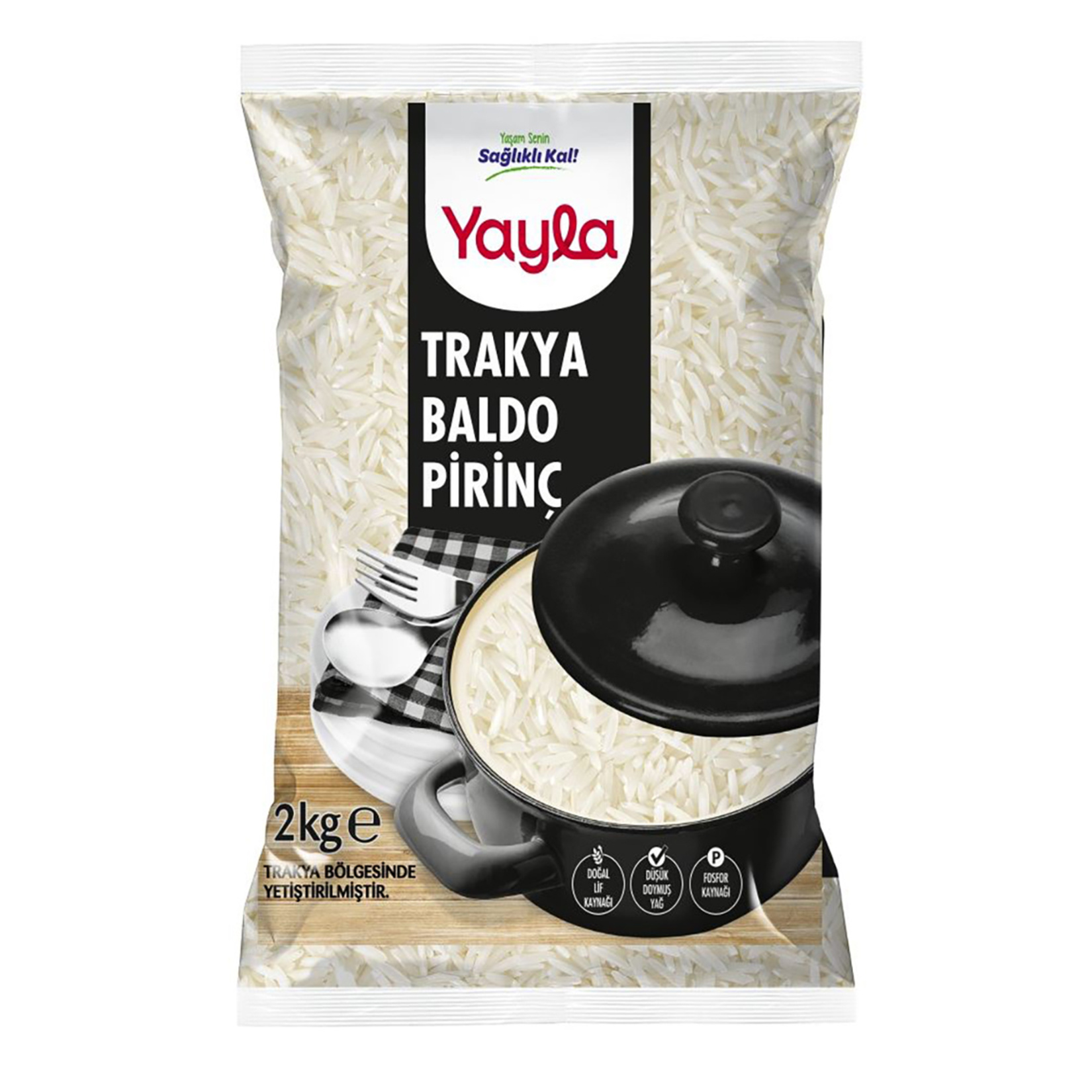 Yayla Trakya Baldo Pirinç 2 Kg - Görsel 1