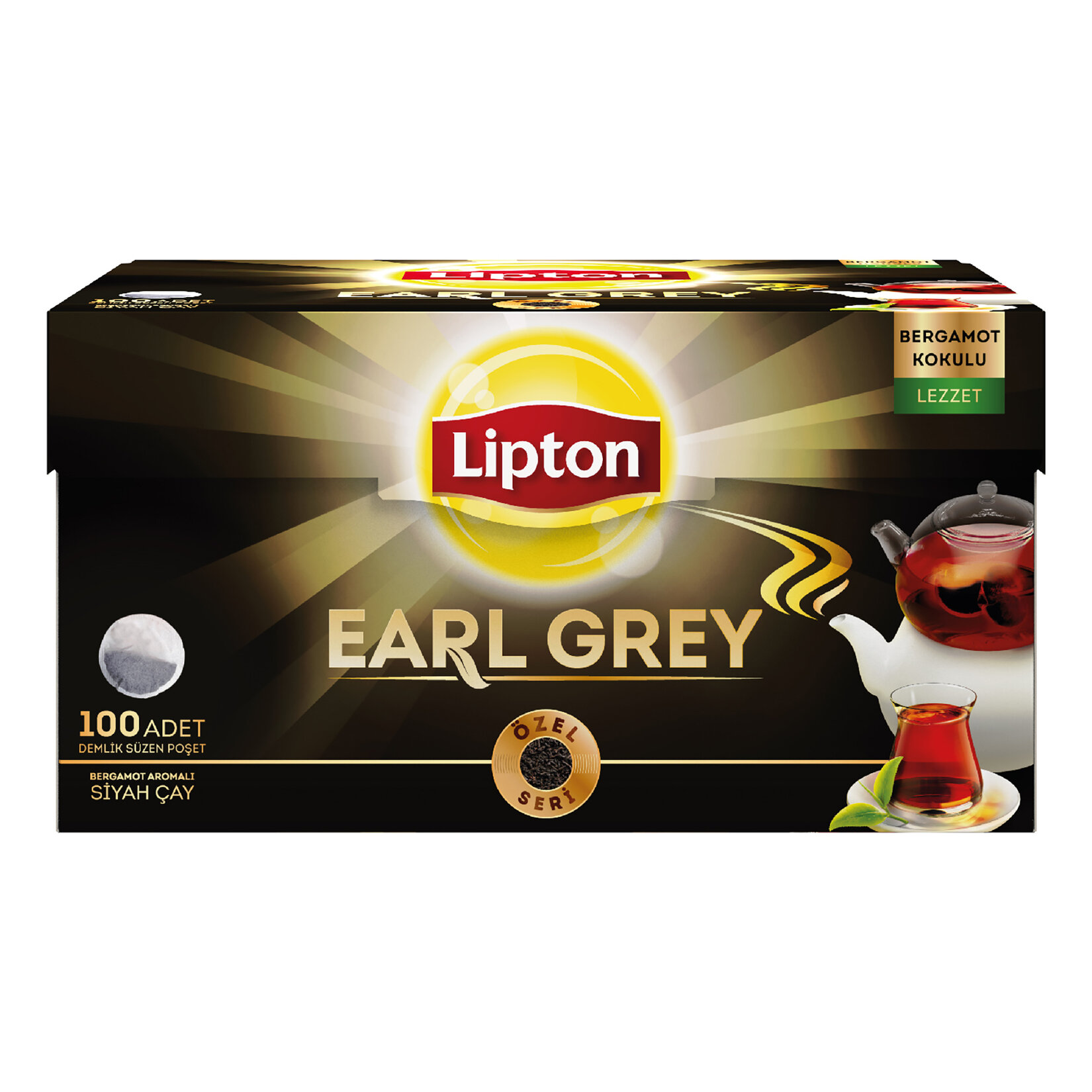 Lipton Earl Grey Demlik Poşet Çay 100'lü 320 G - Görsel 1