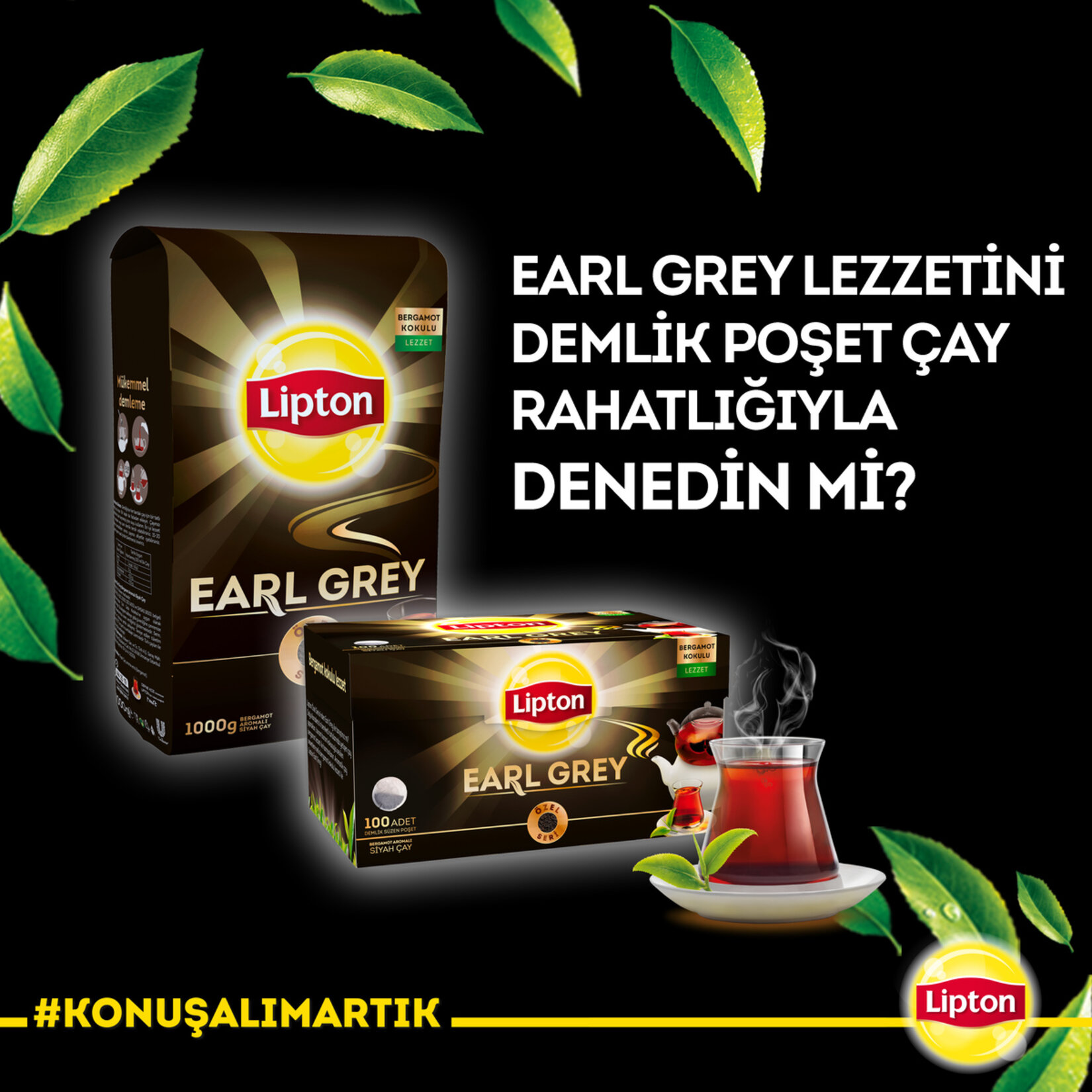 Lipton Earl Grey Demlik Poşet Çay 100'lü 320 G - Görsel 3