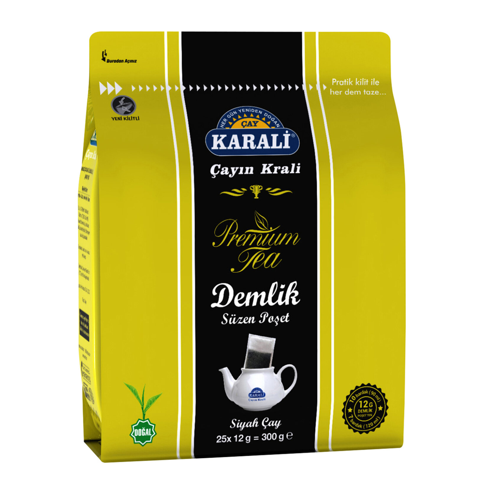 Karali Premium Demlik Poşet Siyah Çay 25'li 300 G