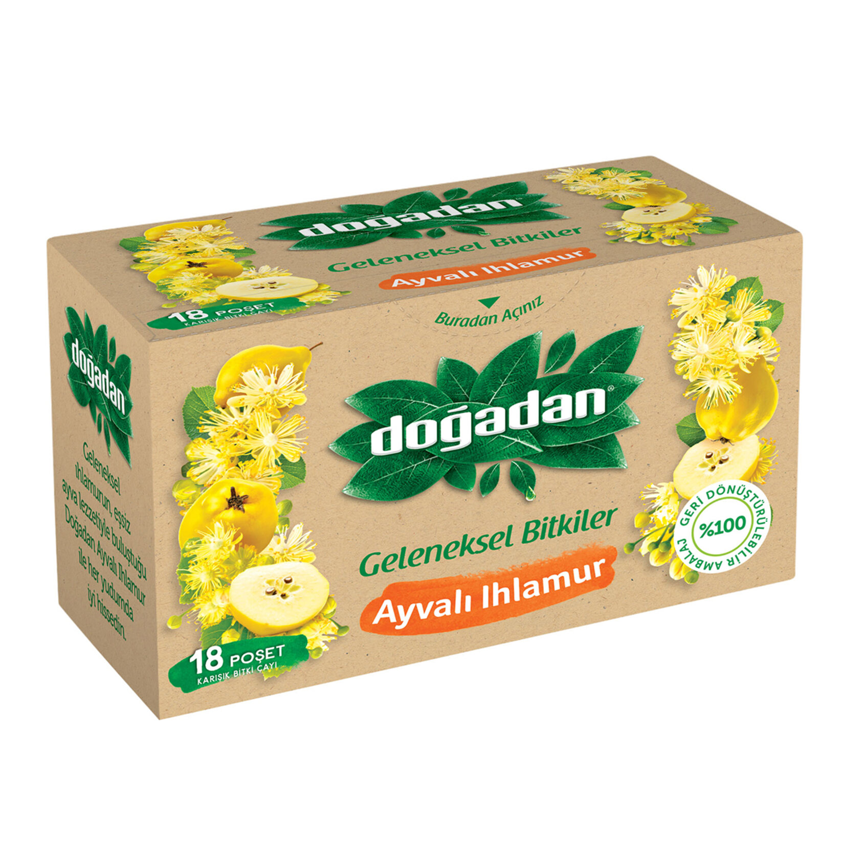 Doğadan Ayvalı Ihlamur Çayı 18'li 29 G - Görsel 2